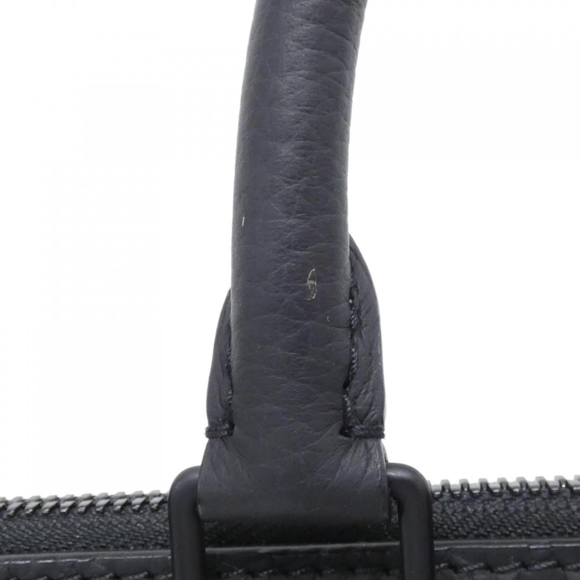 Louis Vuitton Black Leather Handbag (Pre-Owned)