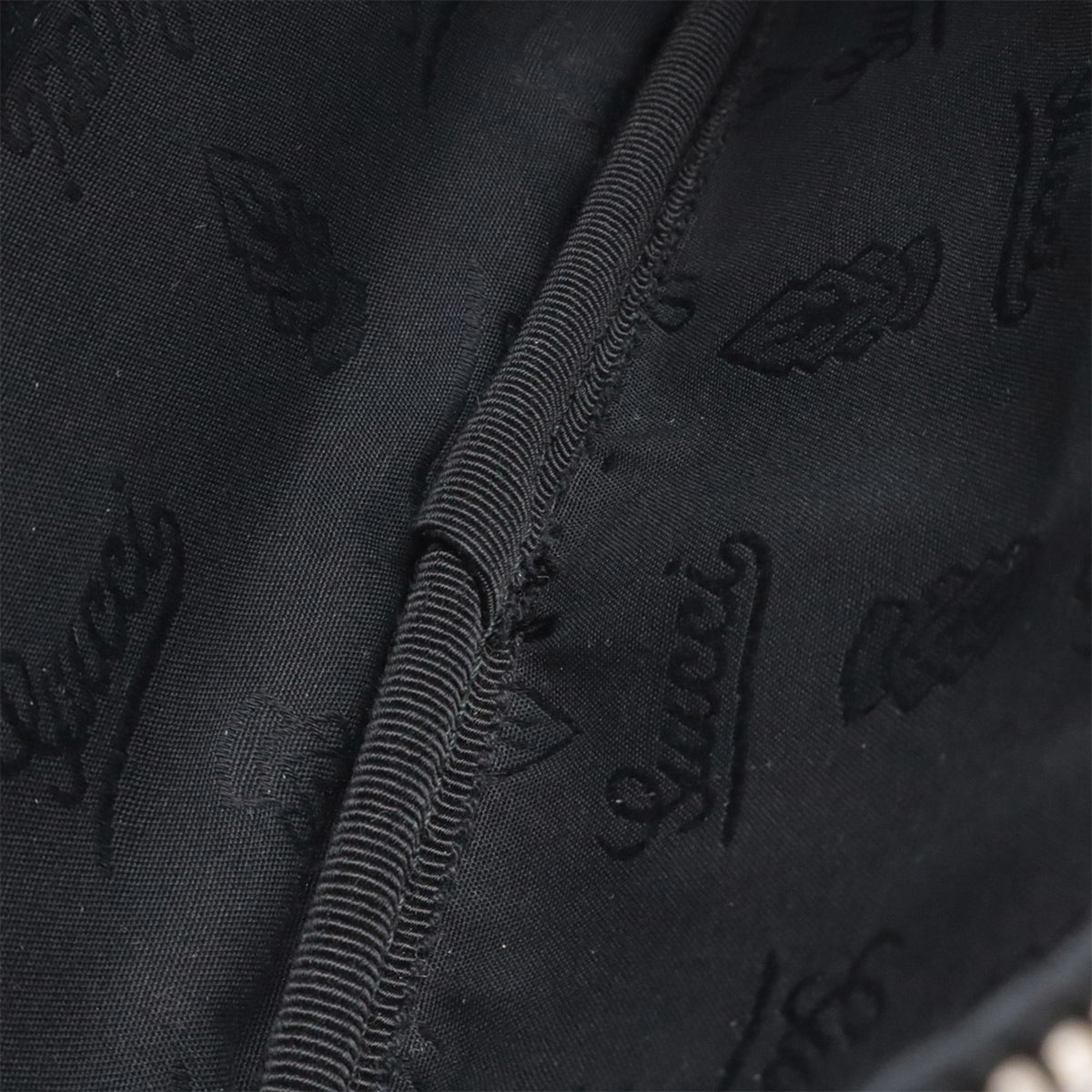 Gucci Gg Imprimé Black Coated Canvas Pvc Leather Fanny Pack Pouch Sling Bag (Pre-Owned)