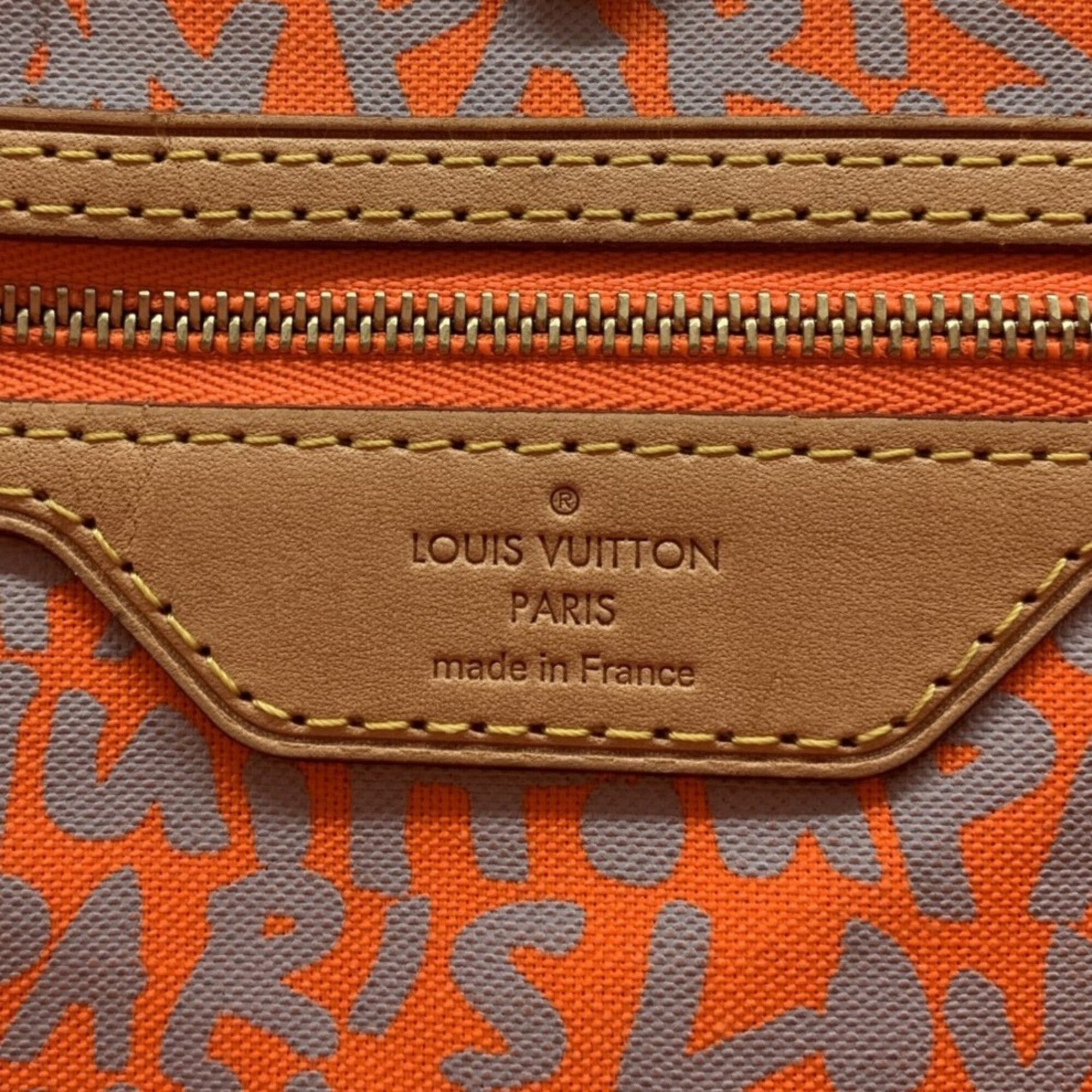Louis Vuitton Monogram Orange Monogram Graffiti Shoulder Bag Tote Bag (Pre-Owned)