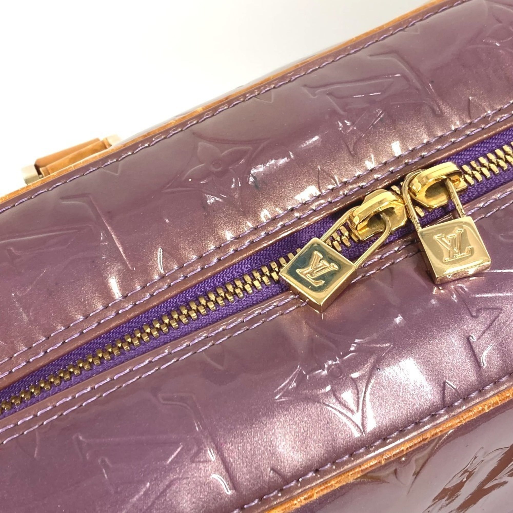 Louis Vuitton Monogram Vernis Purple Monogram Vernis Boston Bag Shoulder Bag (Pre-Owned)