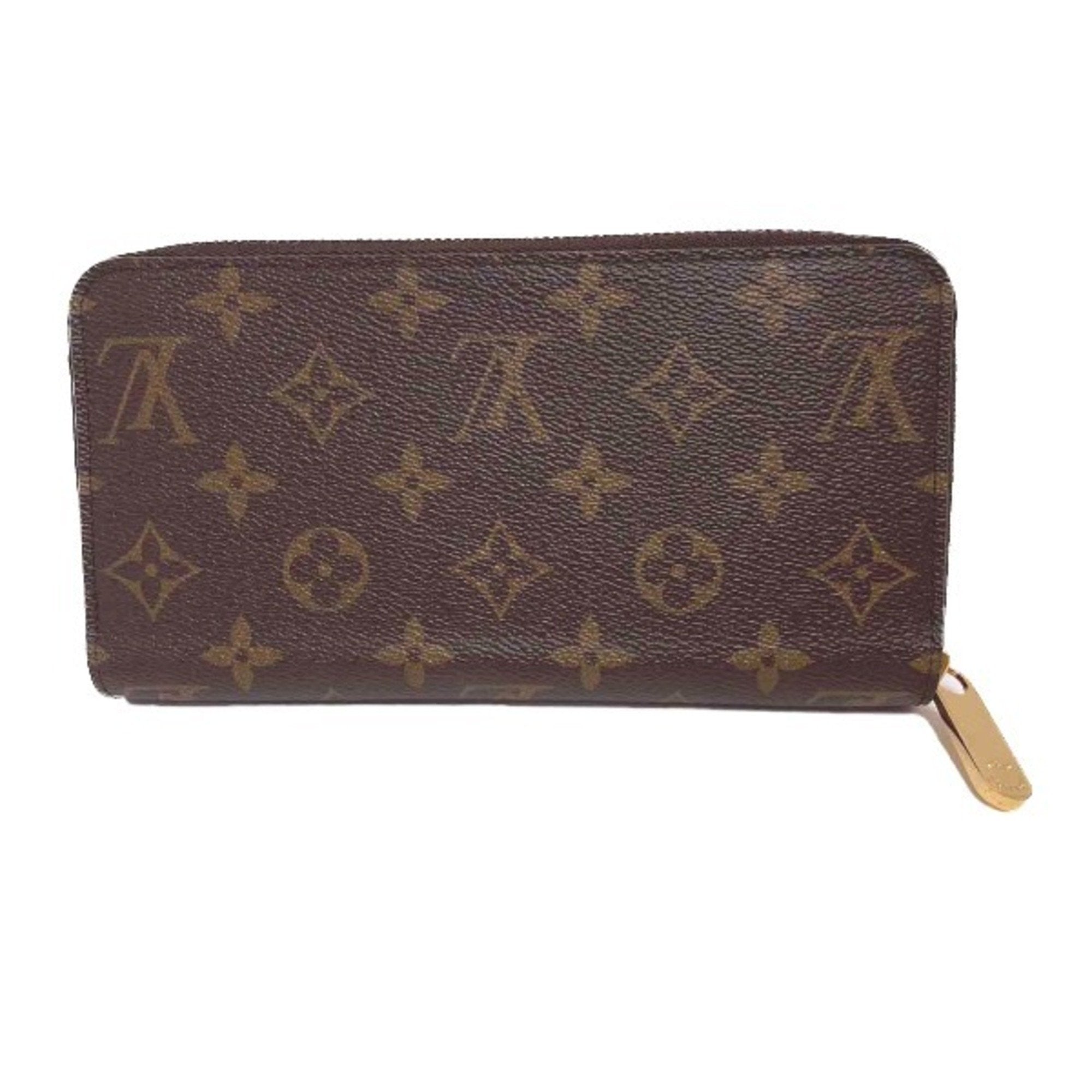 Louis Vuitton Brown Fuchsia Monogram Long Wallet (Bi-Fold) (Pre-Owned)