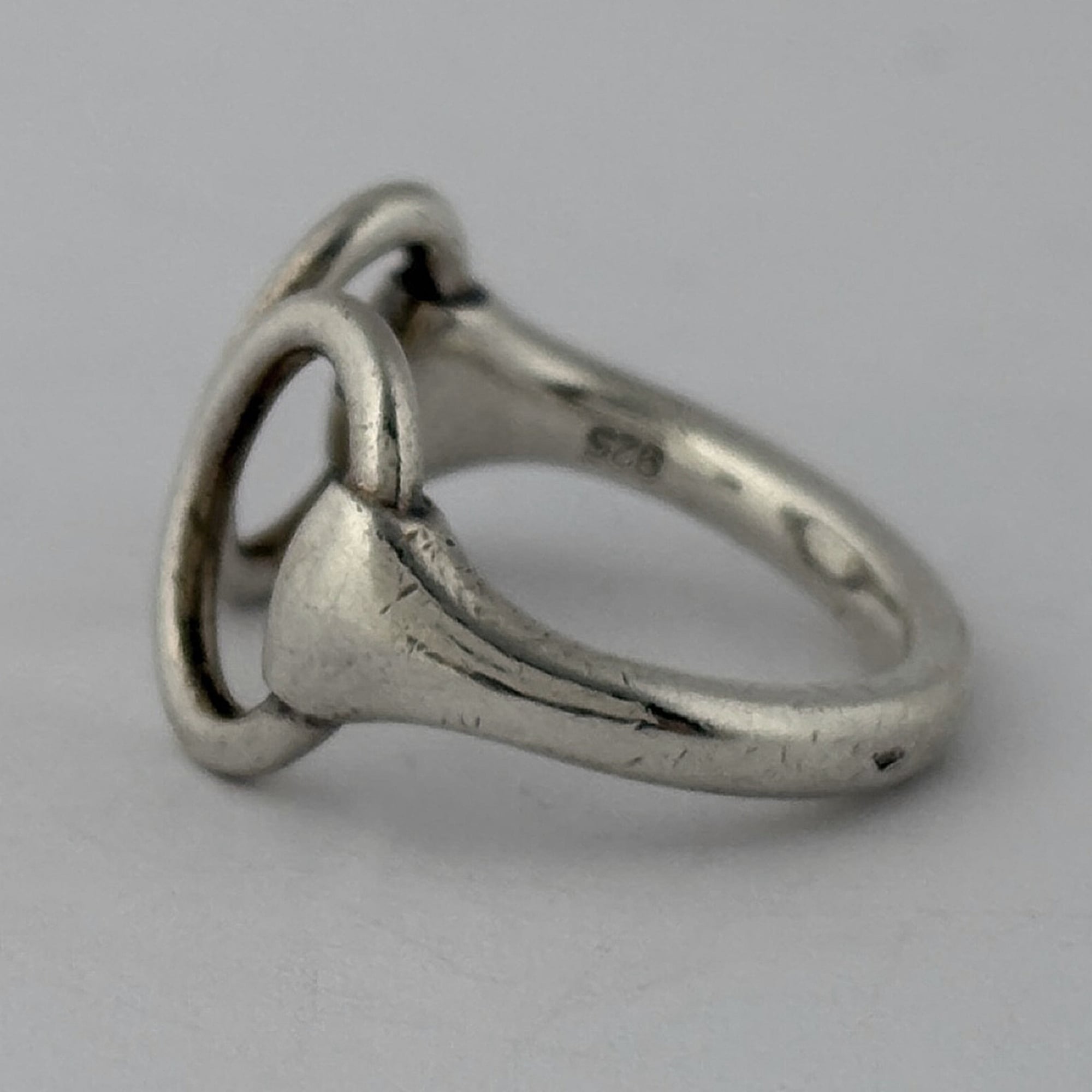 Hermes Silver 925 Band Ring (Pre-Owned)