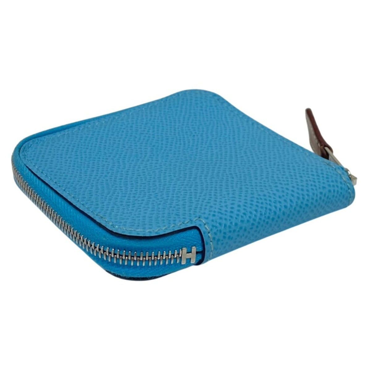 Hermes Blue Epsom Leather Coin Purse/Coin Case (Pre-Owned)