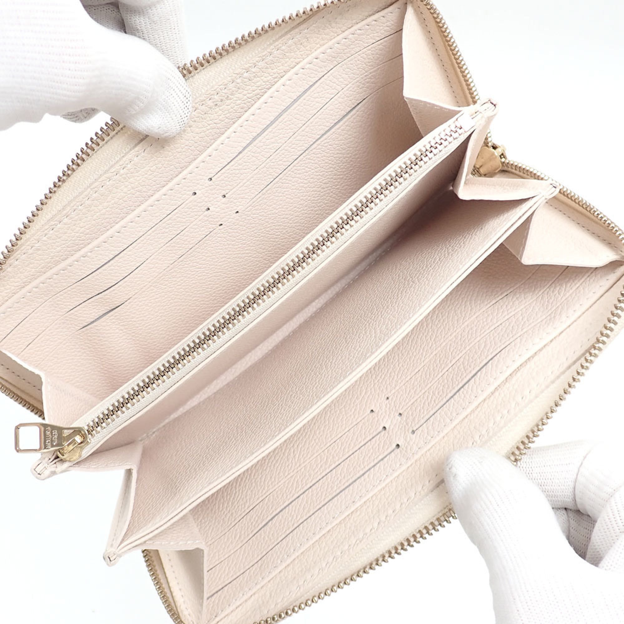 Louis Vuitton Beige Monogram Empreinte Long Wallet (Bi-Fold) (Pre-Owned)