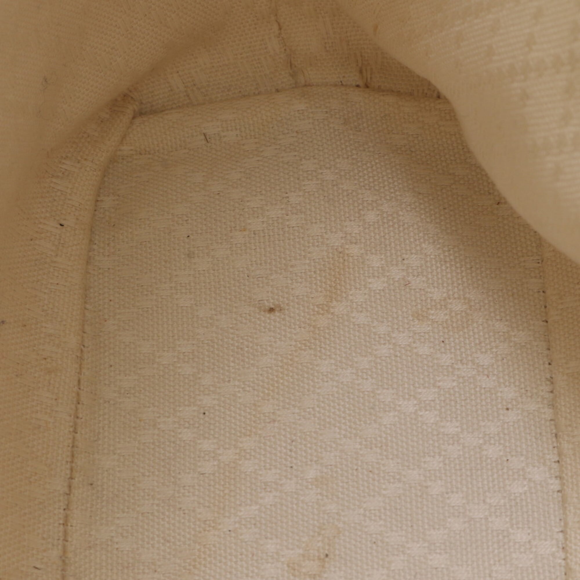 Gucci White Leather Canvas Handbag Shoulder Bag Tote Bag (Pre-Owned)