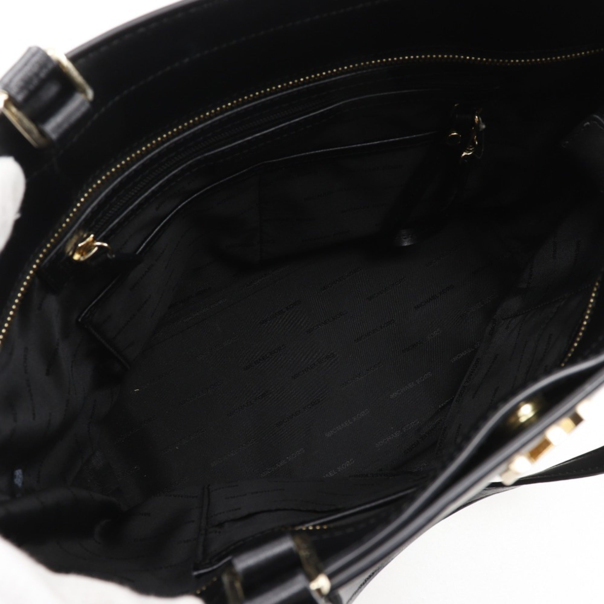 Michael Kors Black Leather Tote Bag (Pre-Owned)