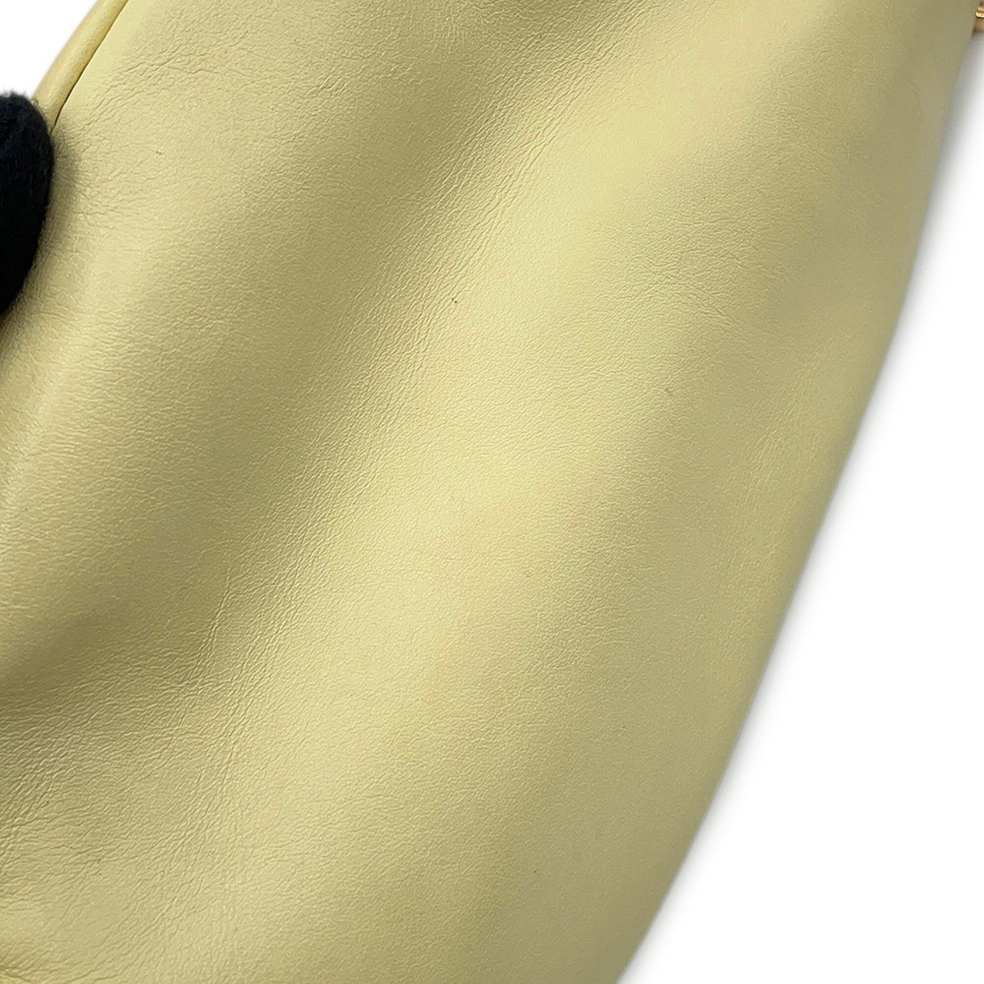 Bottega Veneta Yellow Leather Handbag Sling Bag (Pre-Owned)