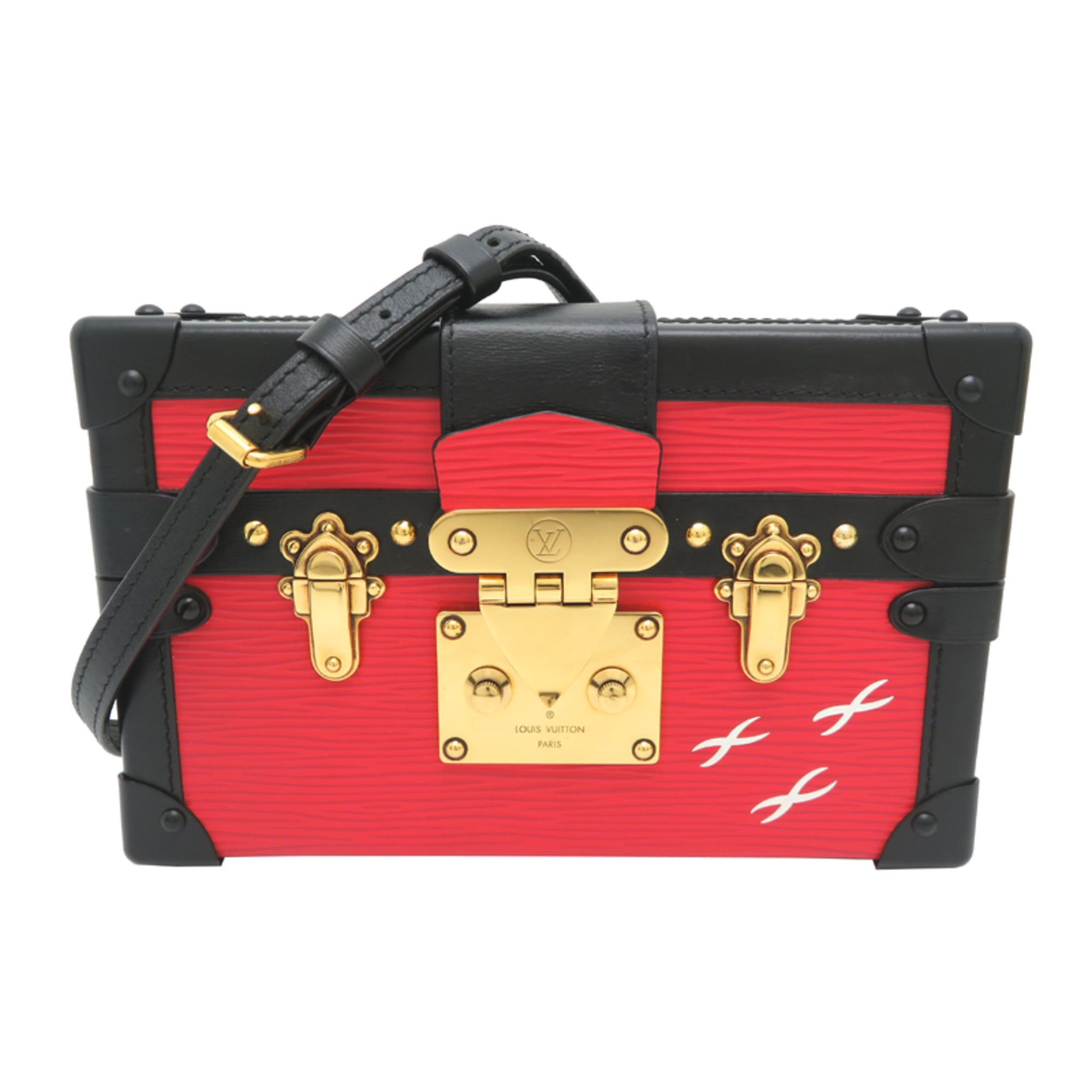 Louis Vuitton Black Red Color Epi Leather Shoulder Bag (Pre-Owned)