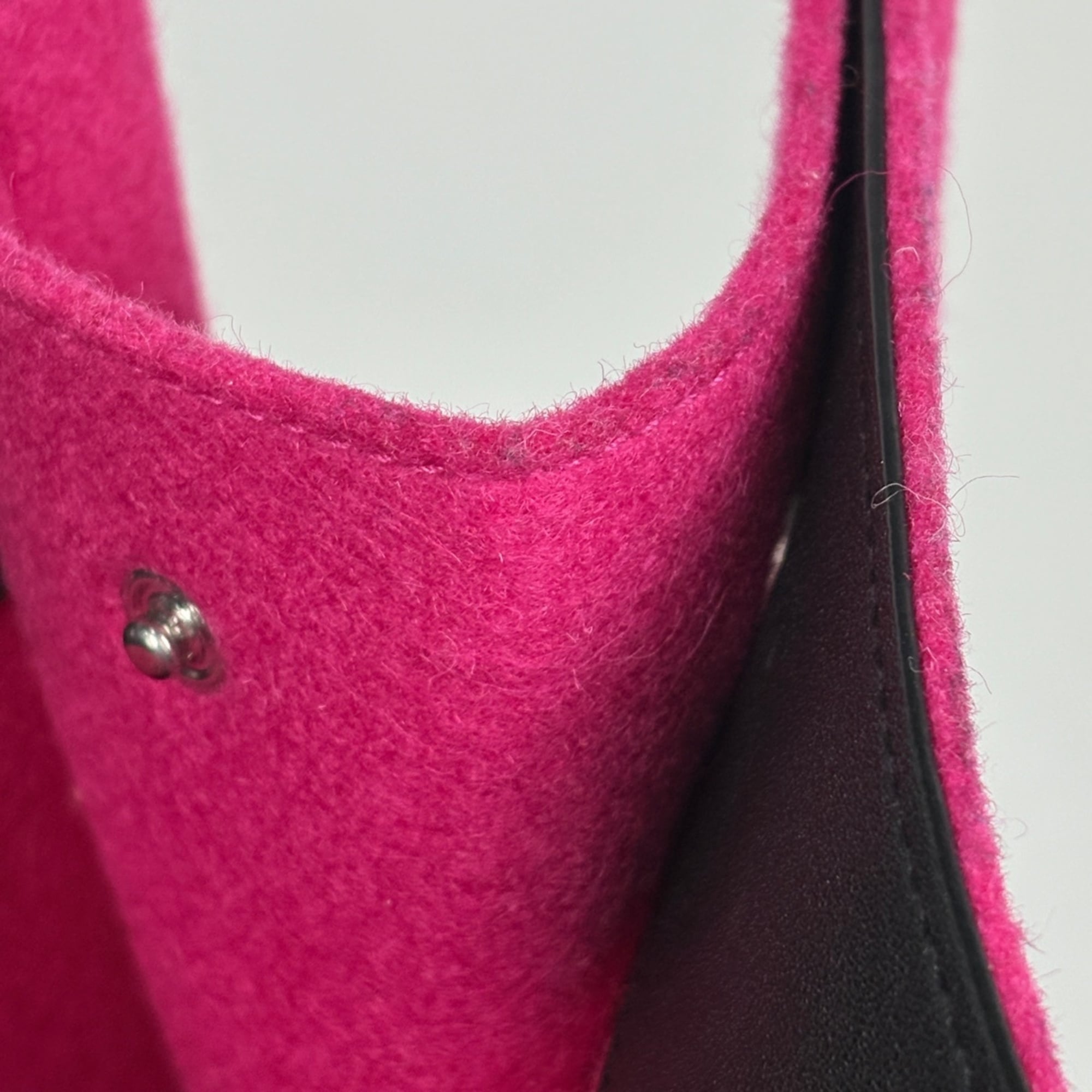 Saint Laurent Black Pink Felt Leather Tote Bag (Pre-Owned)