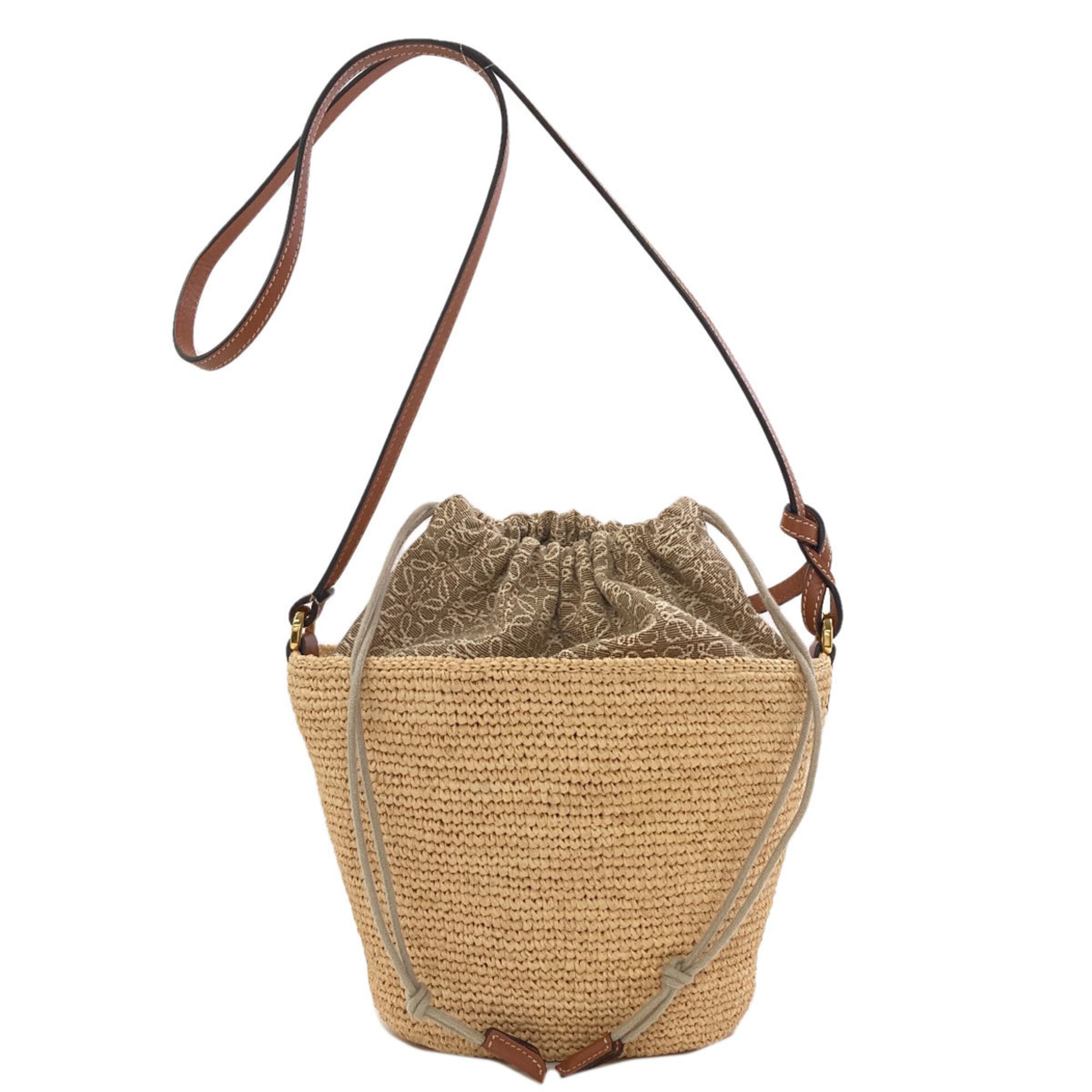 Loewe Brown Raffia Pochette Shoulder Bag (Pre-Owned)