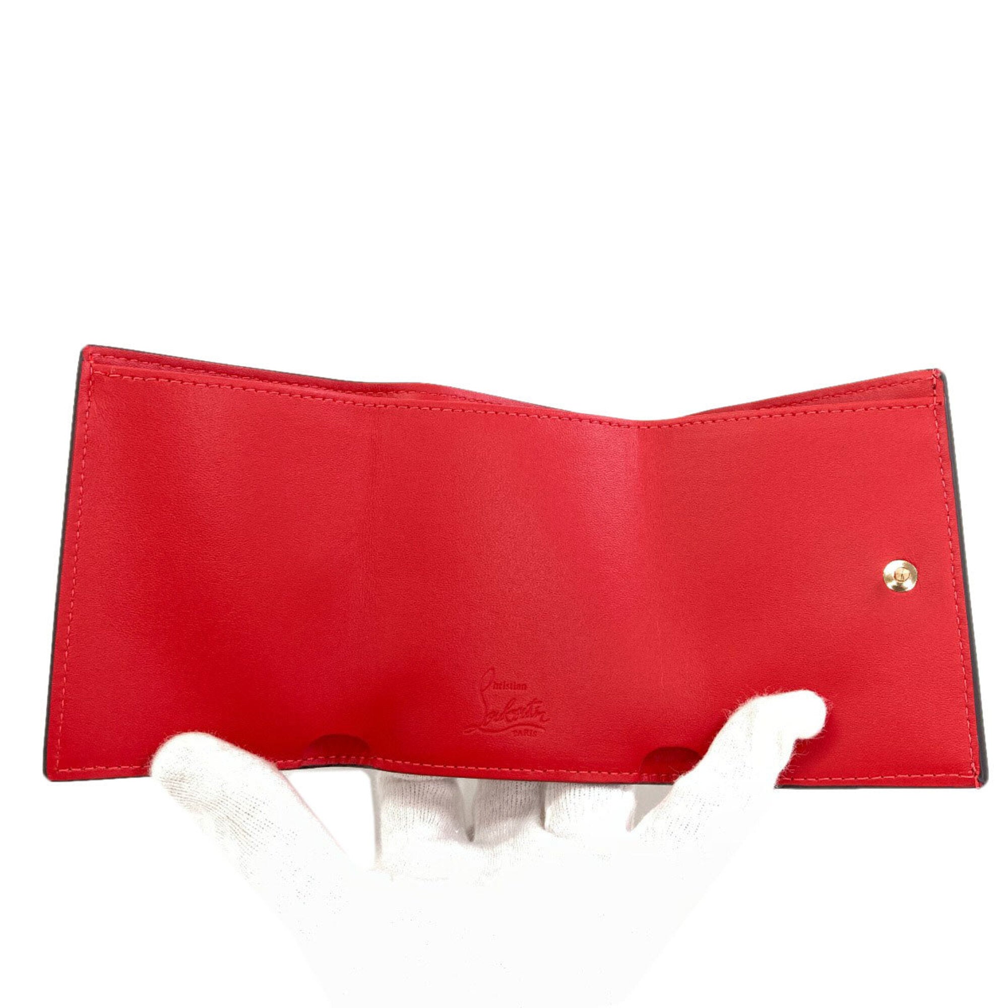 Christian Louboutin Brown Leather Wallet (Tri-Fold) (Pre-Owned)