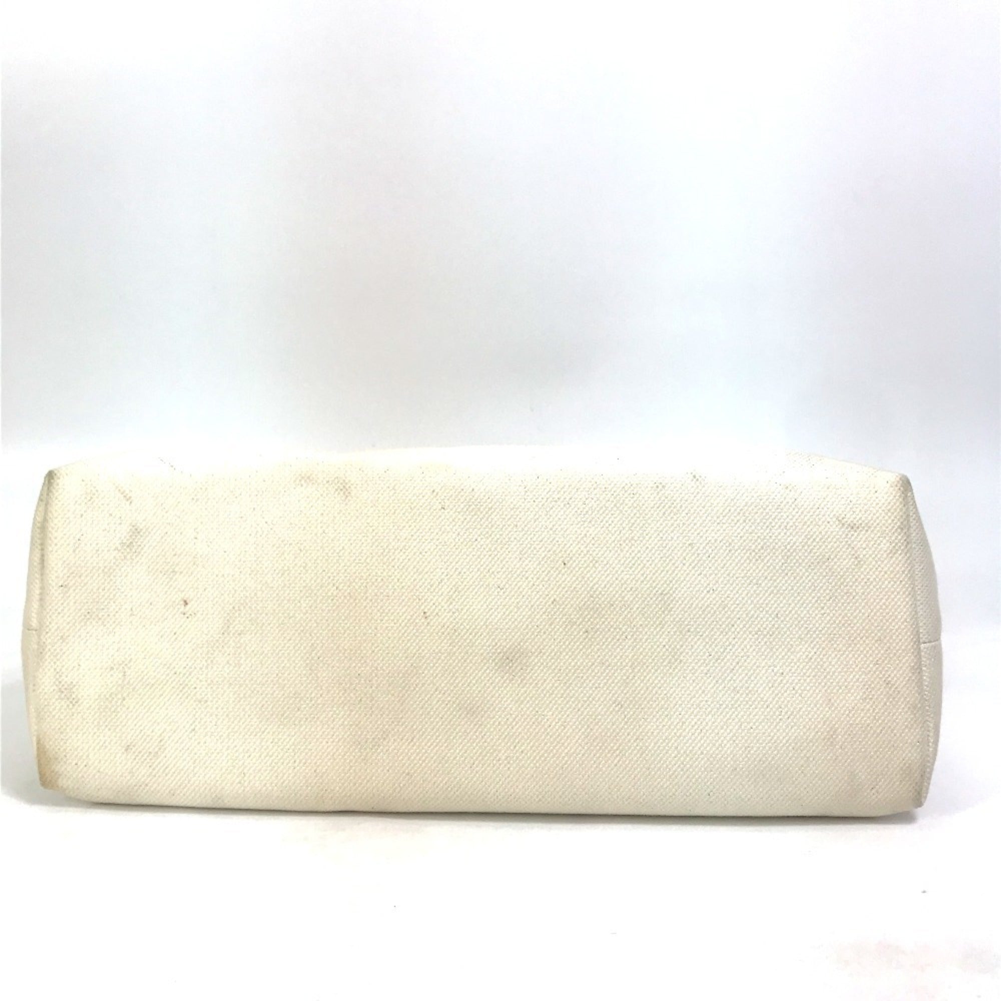 Celine Cabas Beige Canvas Leather Shoulder Bag Tote Bag (Pre-Owned)