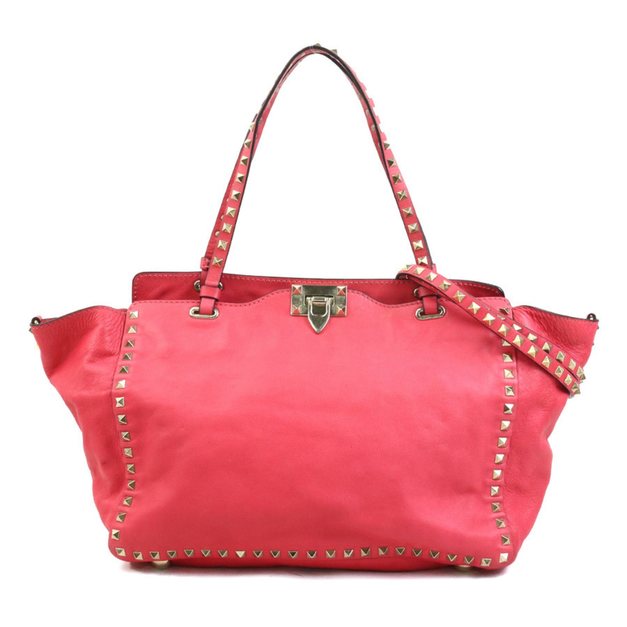 Valentino Garavani Pink Leather Handbag Shoulder Bag (Pre-Owned)