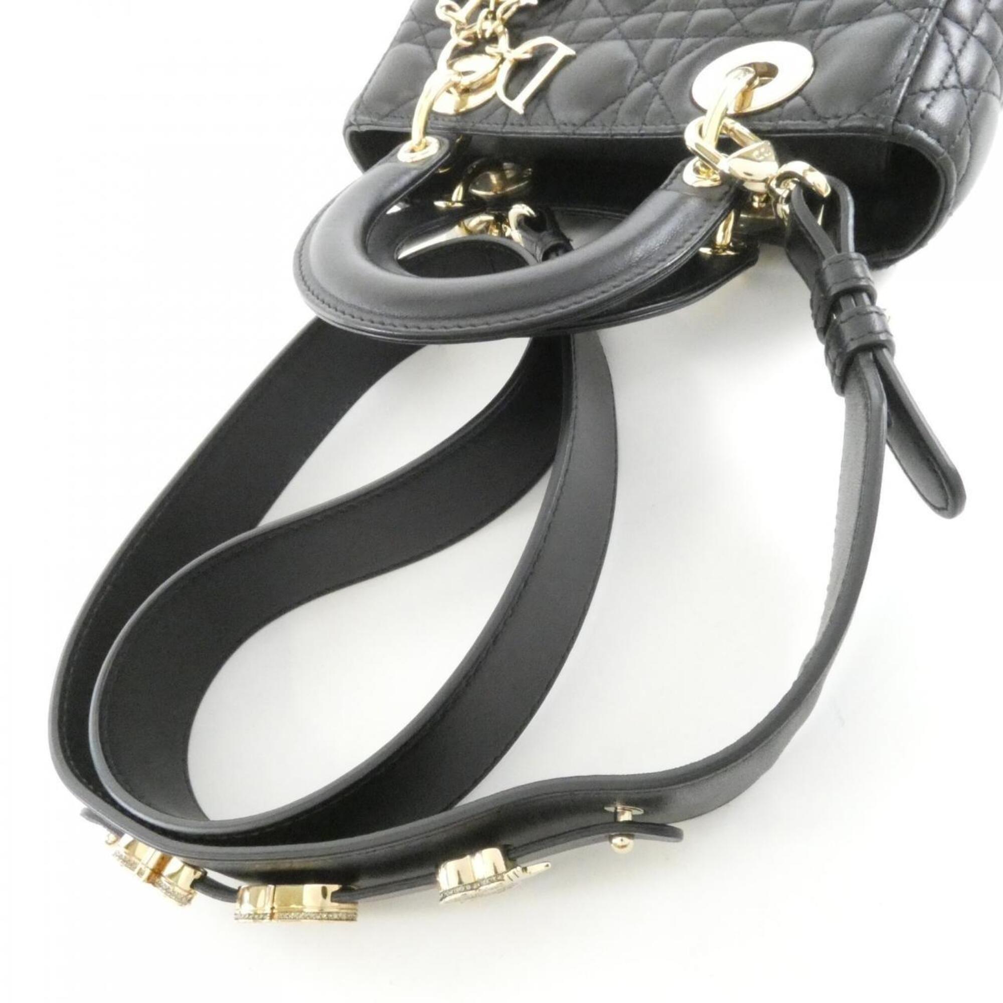 Christian Dior Black Leather Handbag (Pre-Owned)