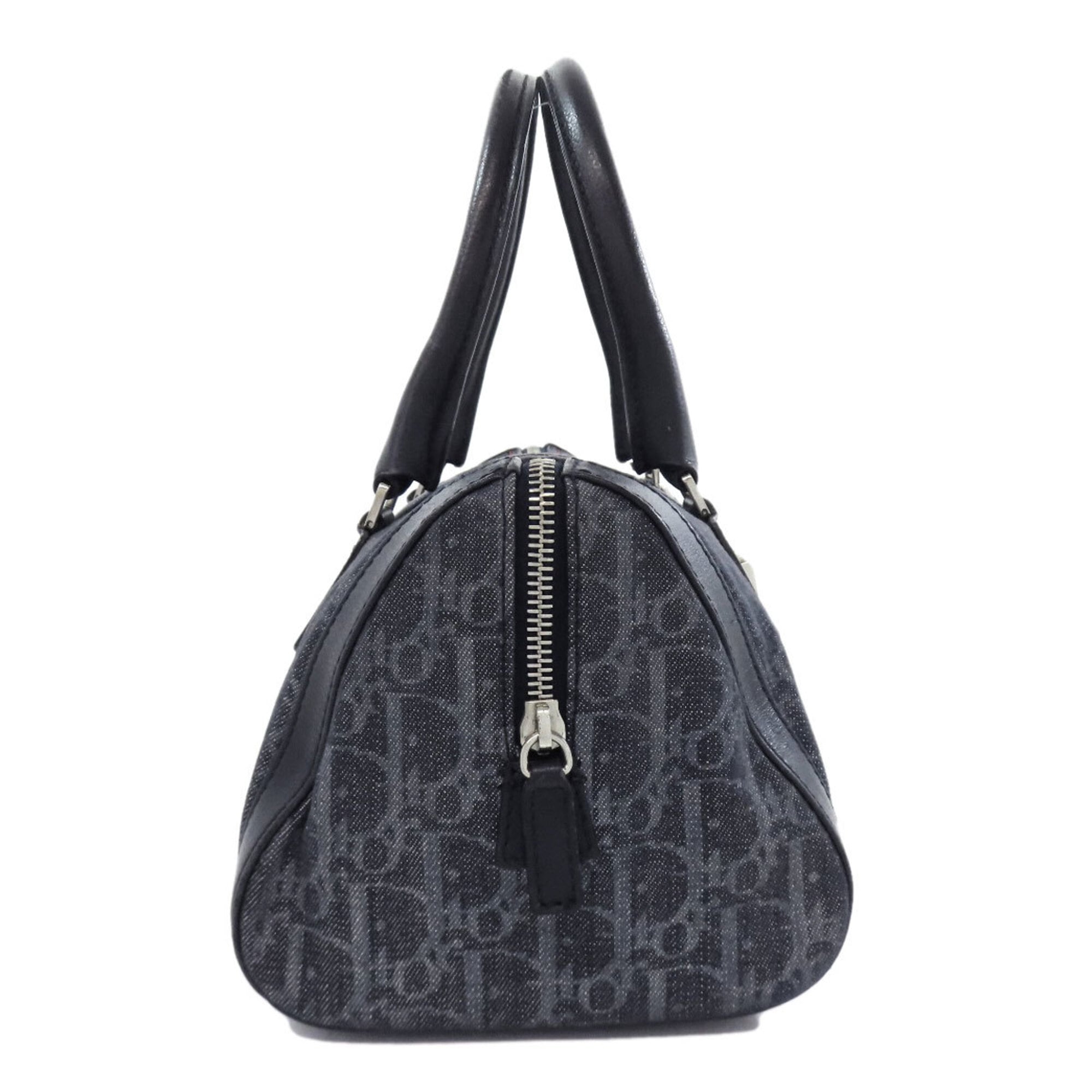 Christian Dior Black Canvas Leather Handbag (Pre-Owned)