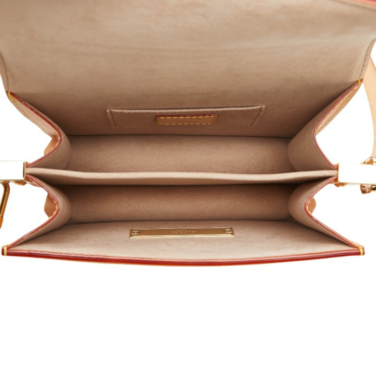 Louis Vuitton Pink Beige Leather Straw Shoulder Bag (Pre-Owned)
