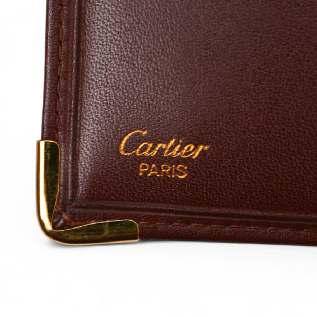 Cartier Bordeaux Leather Wallet (Bi-Fold) (Pre-Owned)