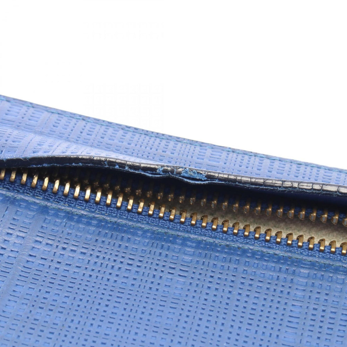 Loewe Blue Leather Clutch Bag Pouch (Pre-Owned)