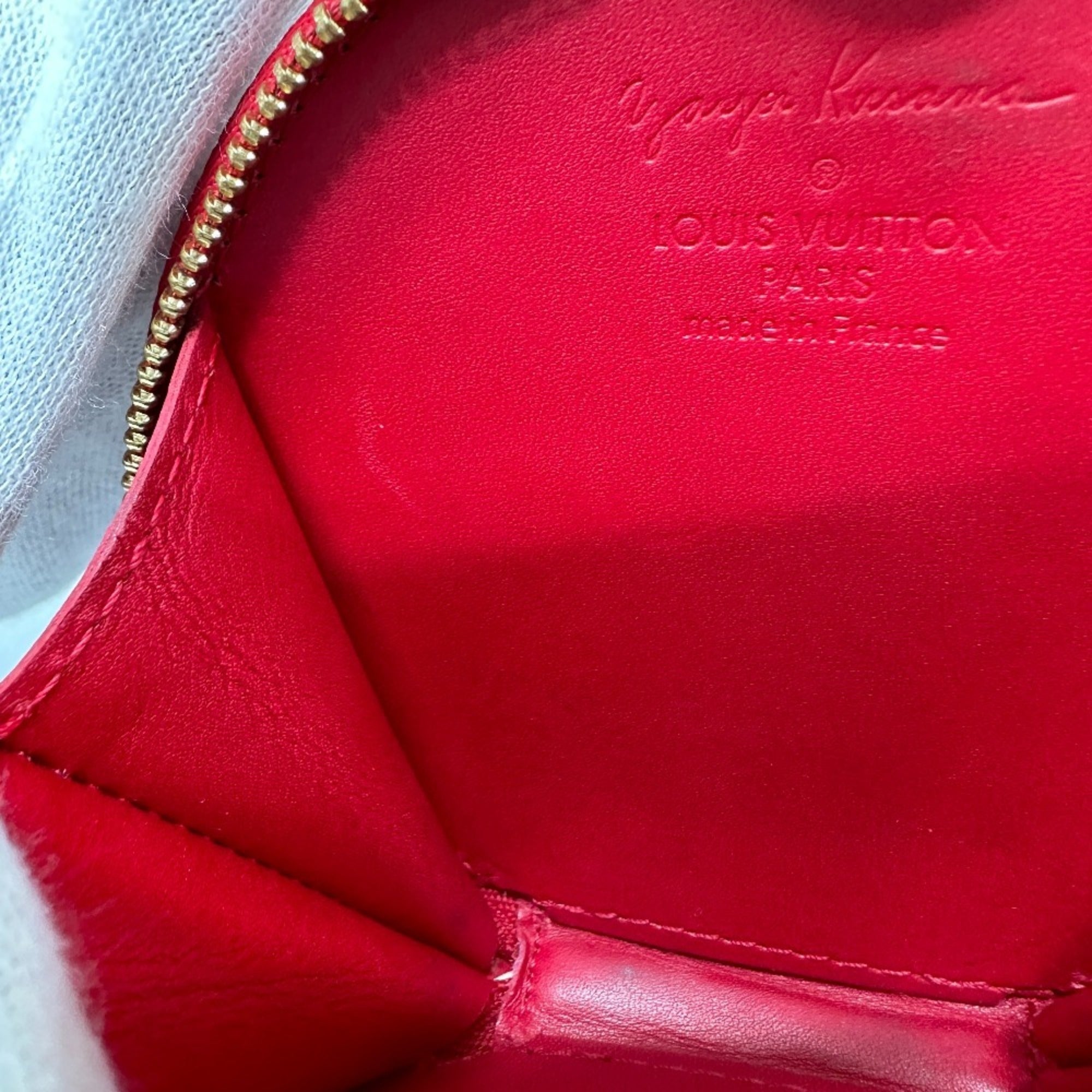 Louis Vuitton Monogram Vernis Red Color White Monogram Vernis Coin Purse/Coin Case (Pre-Owned)