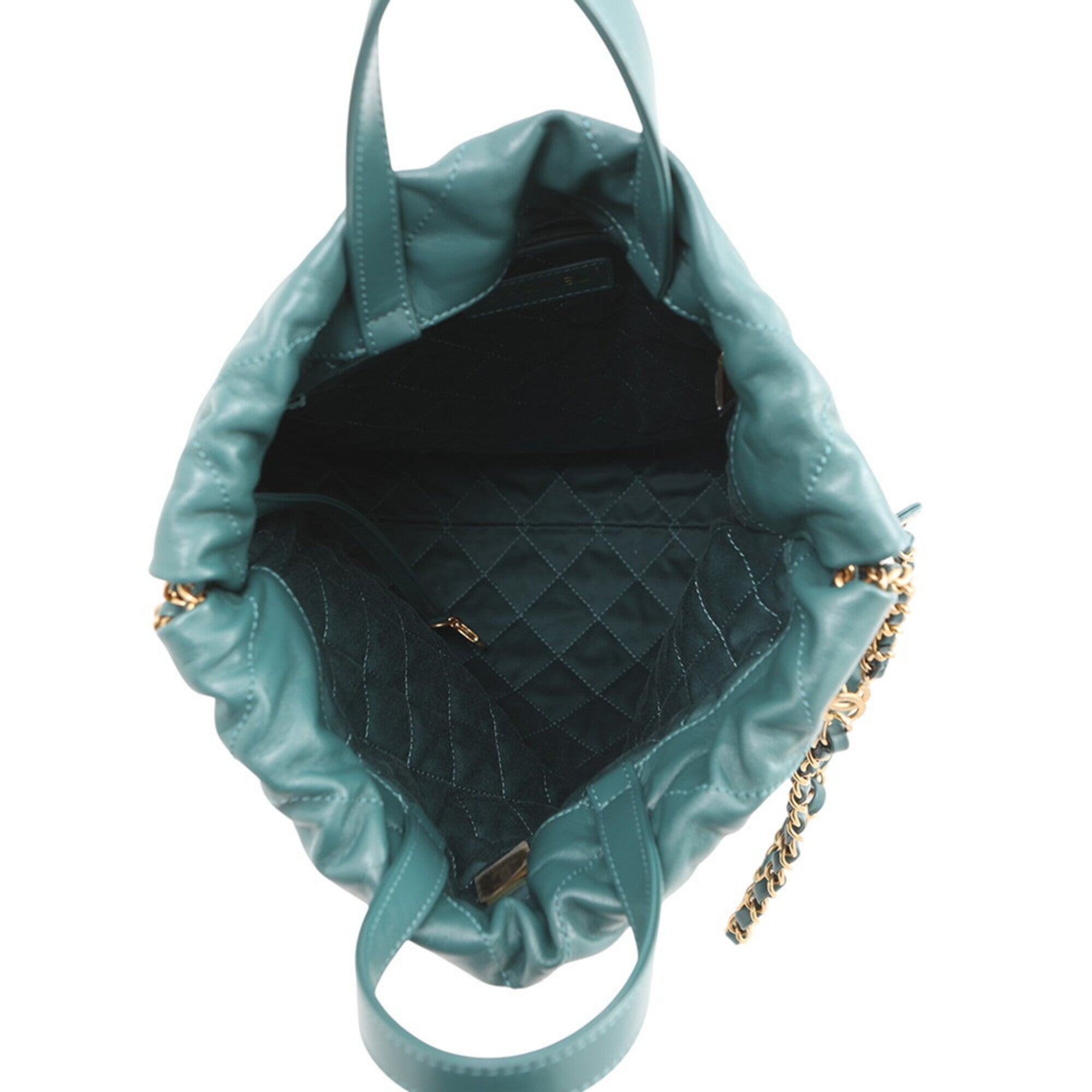 Chanel Green Leather Handbag (Pre-Owned)