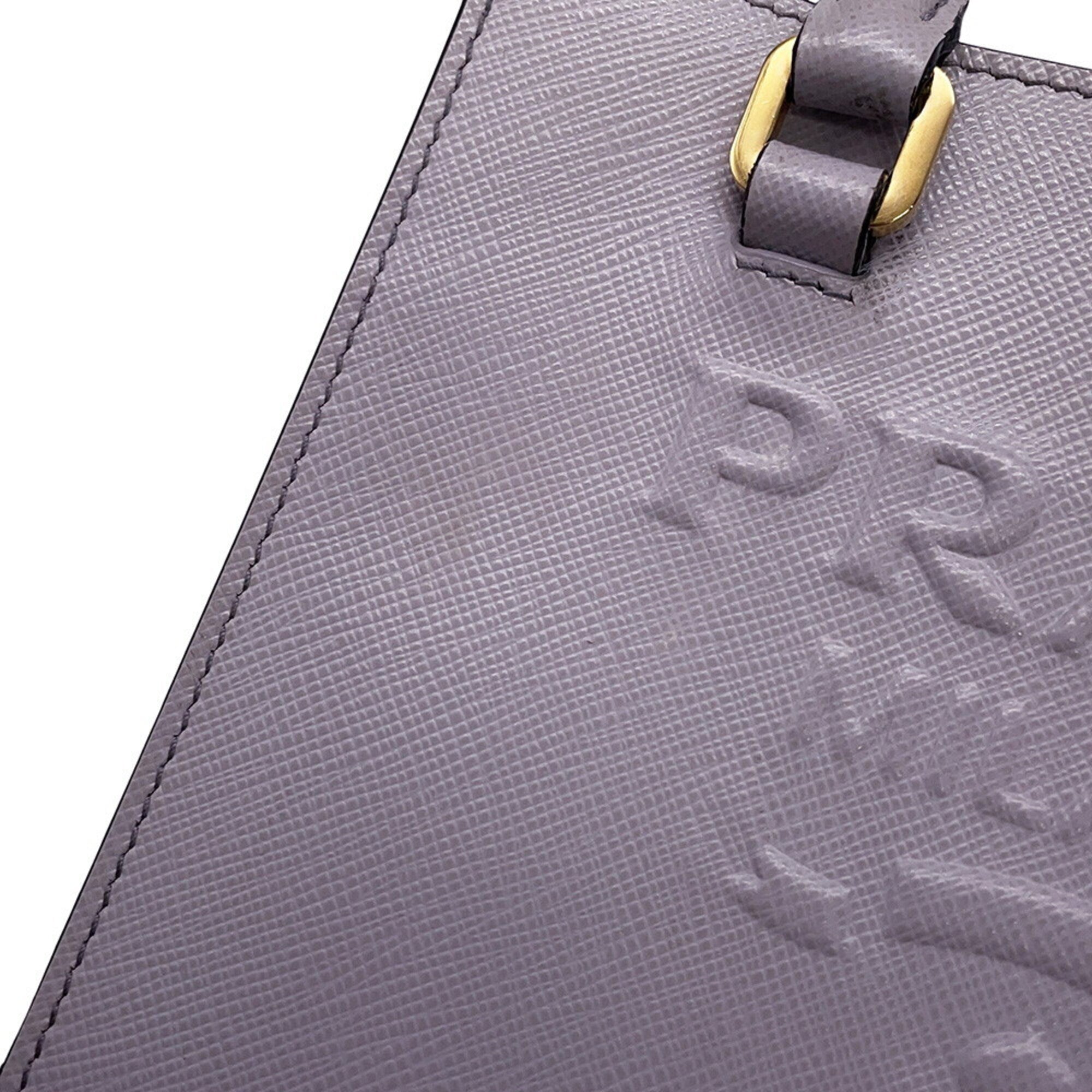 Prada Purple Leather Handbag Shoulder Bag (Pre-Owned)