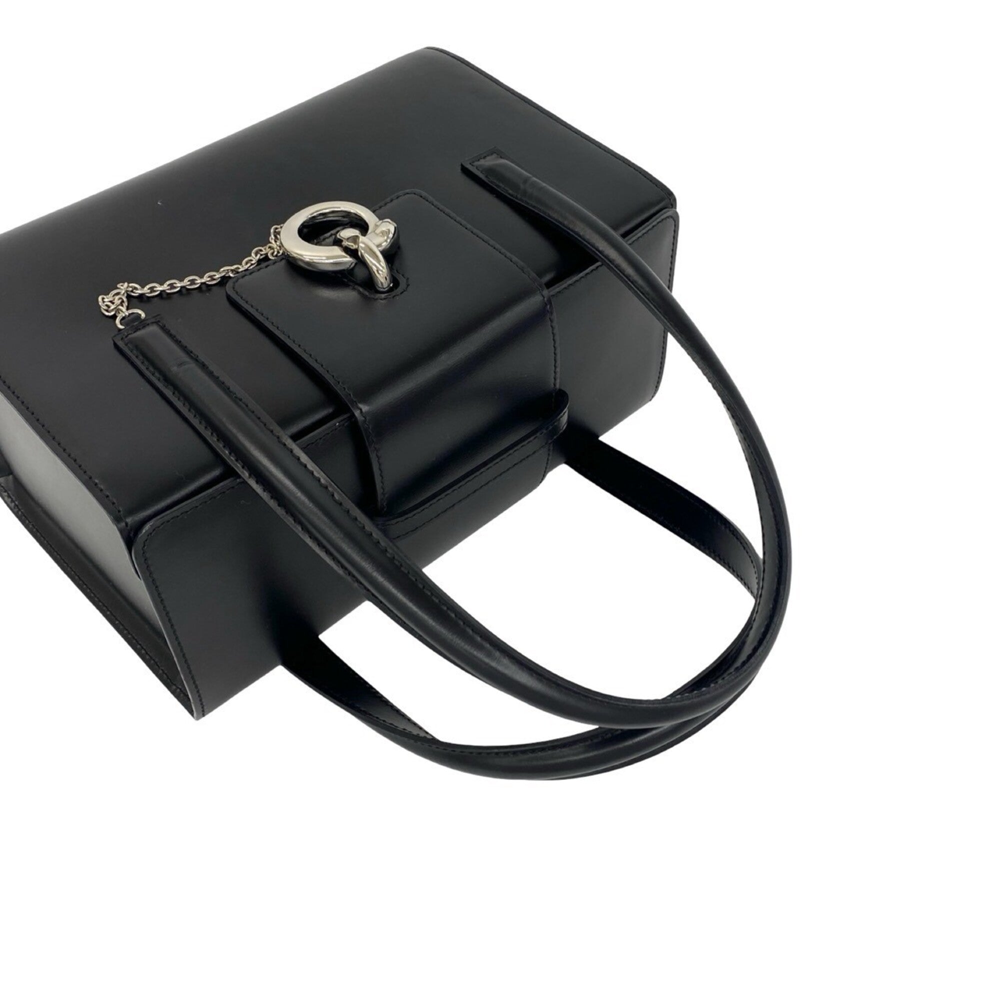 Cartier Black Leather Handbag (Pre-Owned)