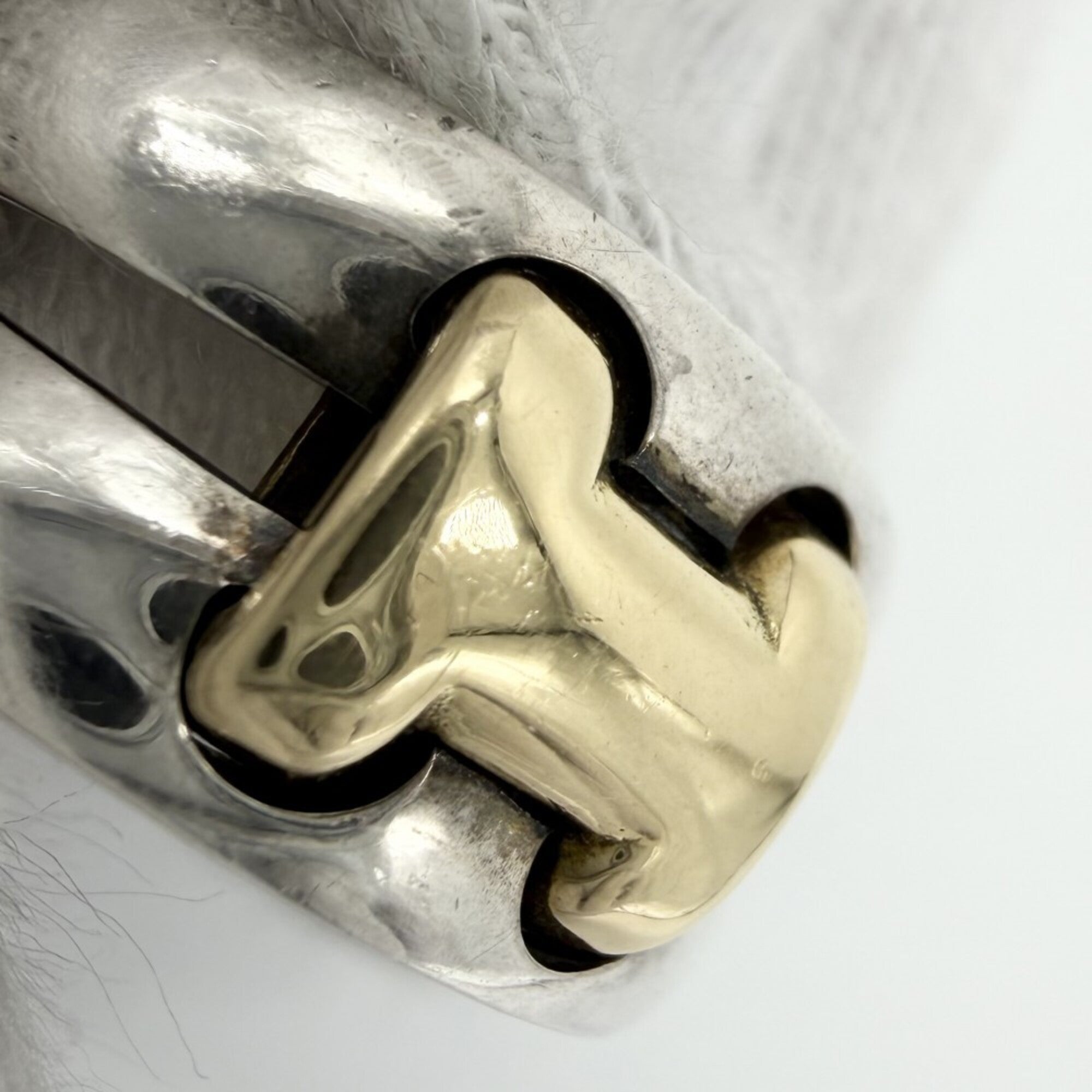 Hermes Gold (18K) Silver 925 Band Ring (Pre-Owned)