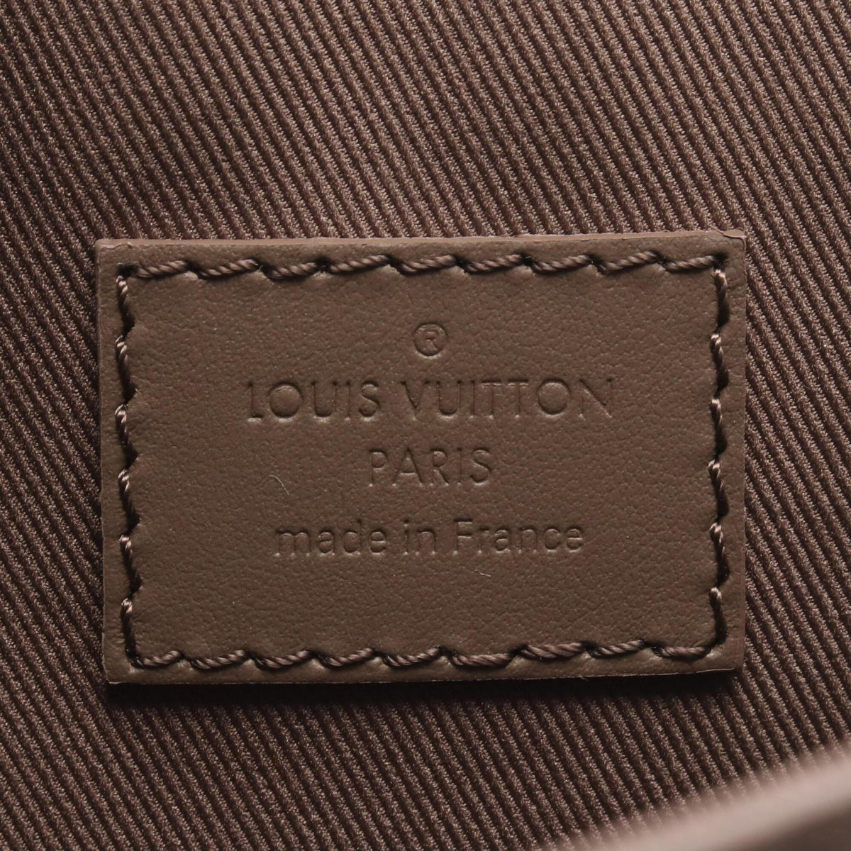 Louis Vuitton Gray Moka Leather Handbag Shoulder Bag (Pre-Owned)