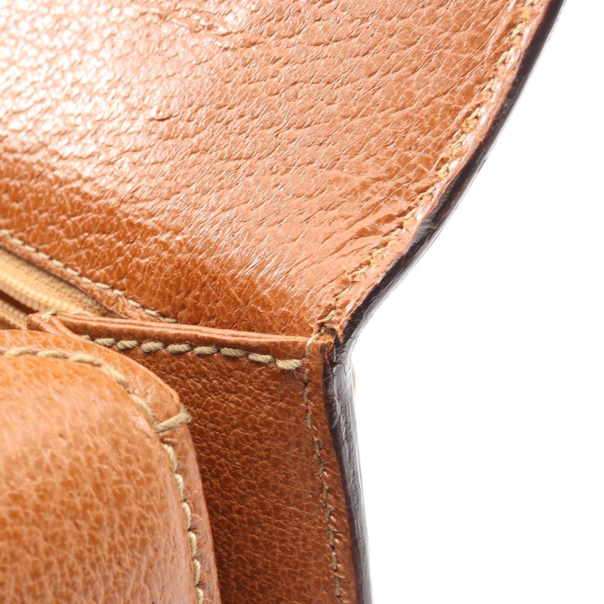 Gucci Brown Leather Handbag (Pre-Owned)