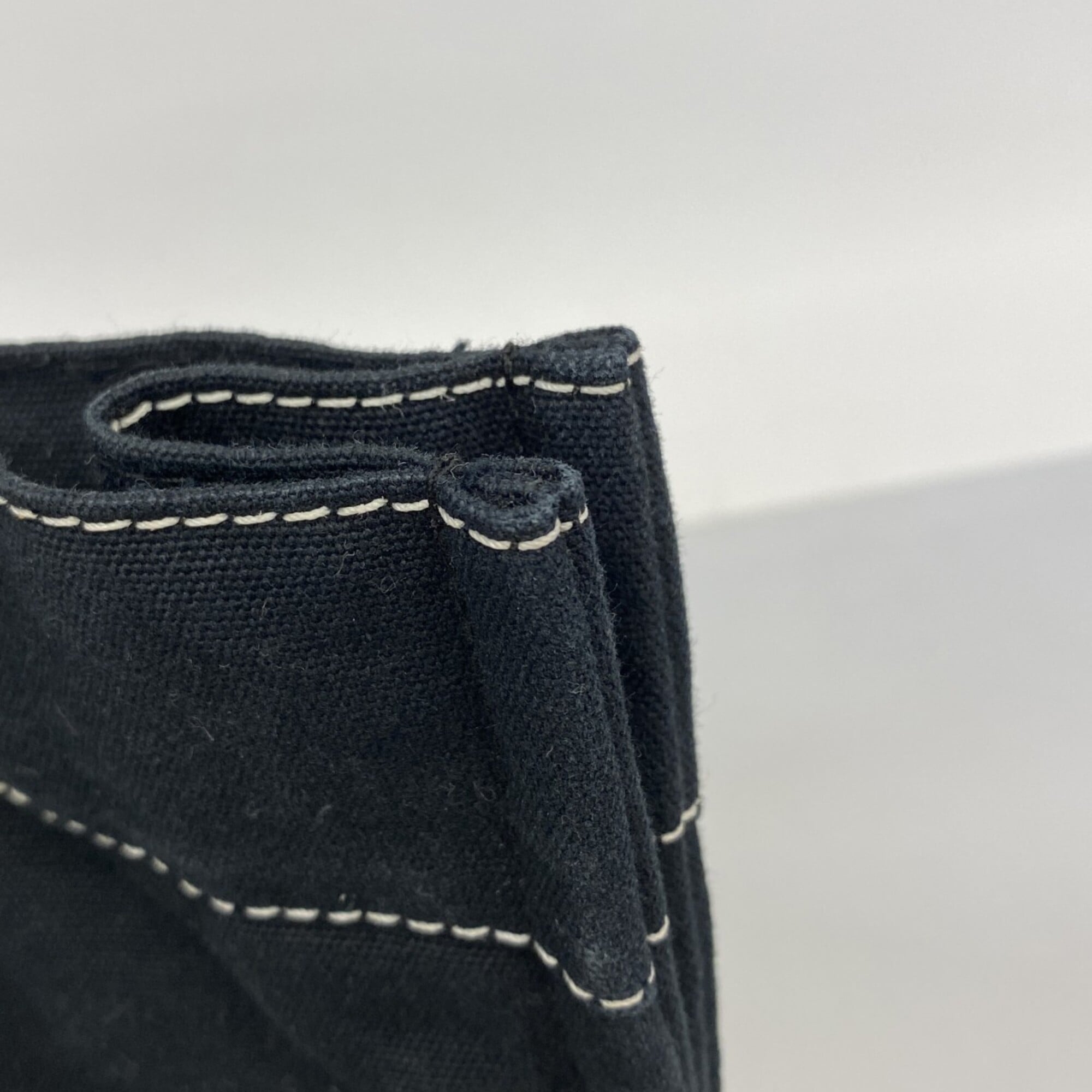 Hermes Black Canvas Tote Bag (Pre-Owned)