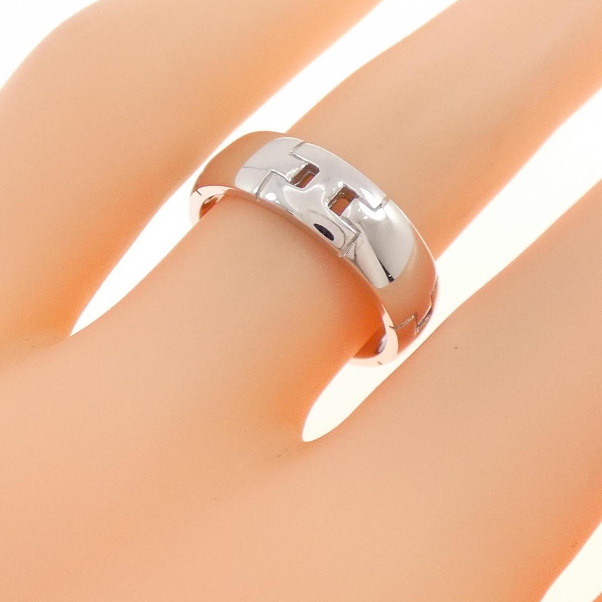 Hermes White Gold (18K) Band Ring (Pre-Owned)