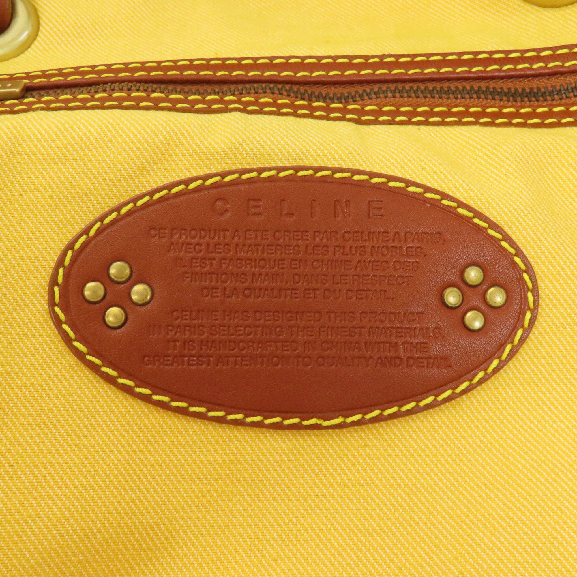 Celine Yellow Canvas Tote Bag (Pre-Owned)