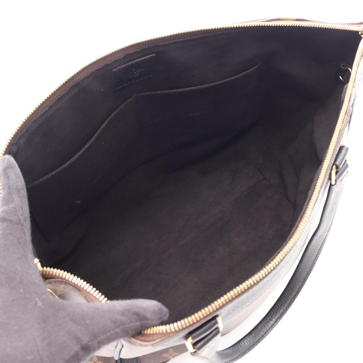 Louis Vuitton Black Brown Monogram Monogram Handbag Tote Bag (Pre-Owned)