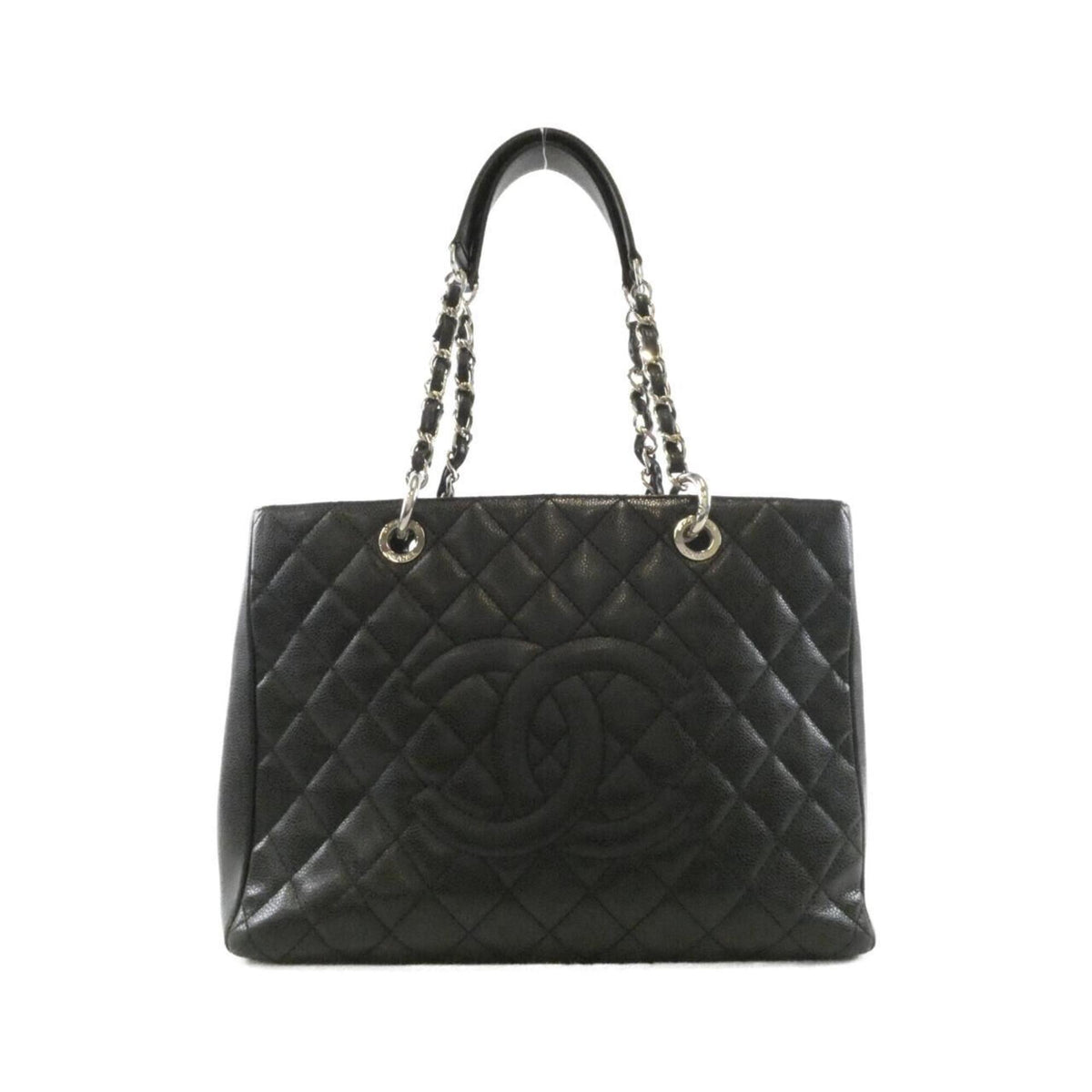 Chanel Black Grained Calfskin Shoulder Bag (Pre-Owned)