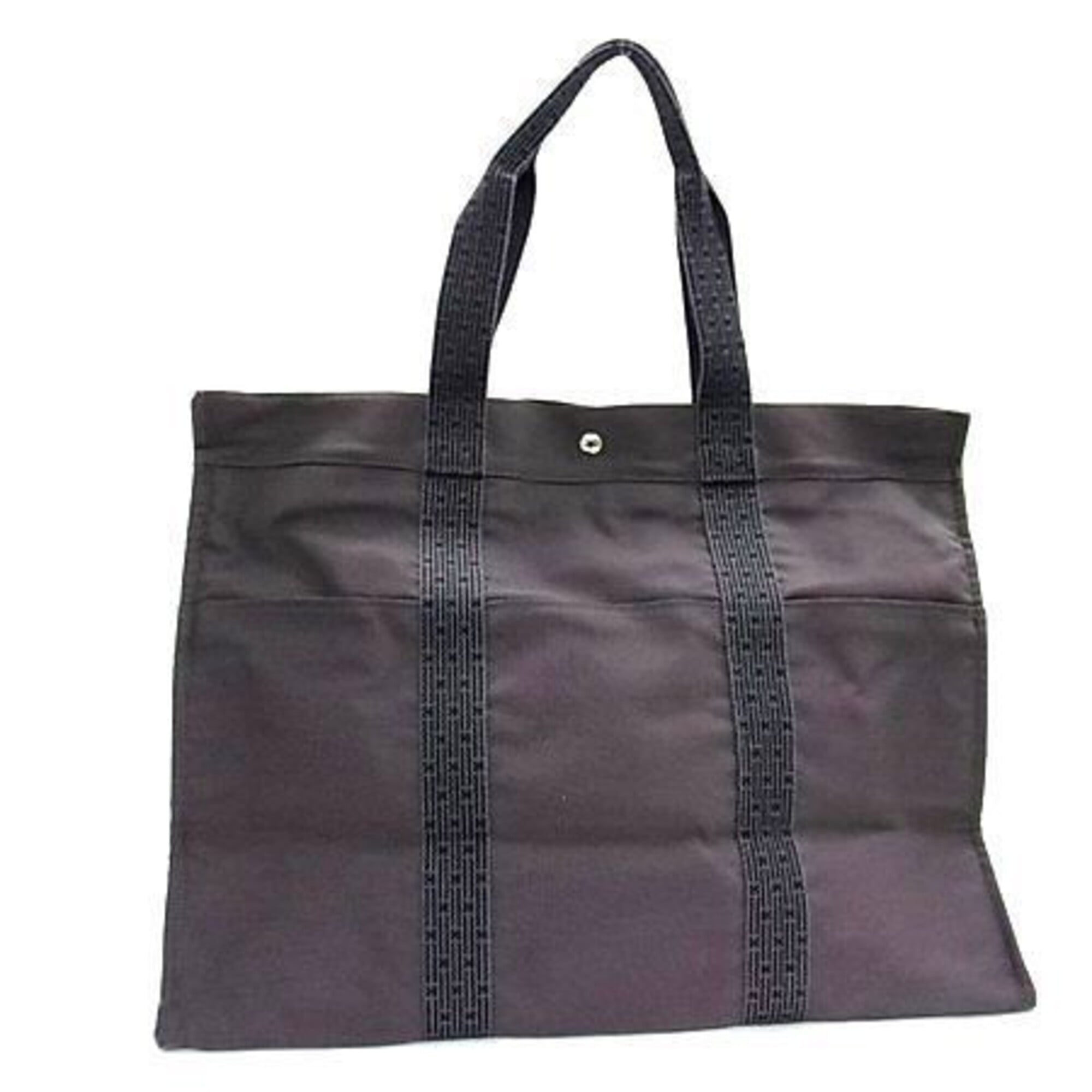 Hermes Gray Canvas Tote Bag (Pre-Owned)