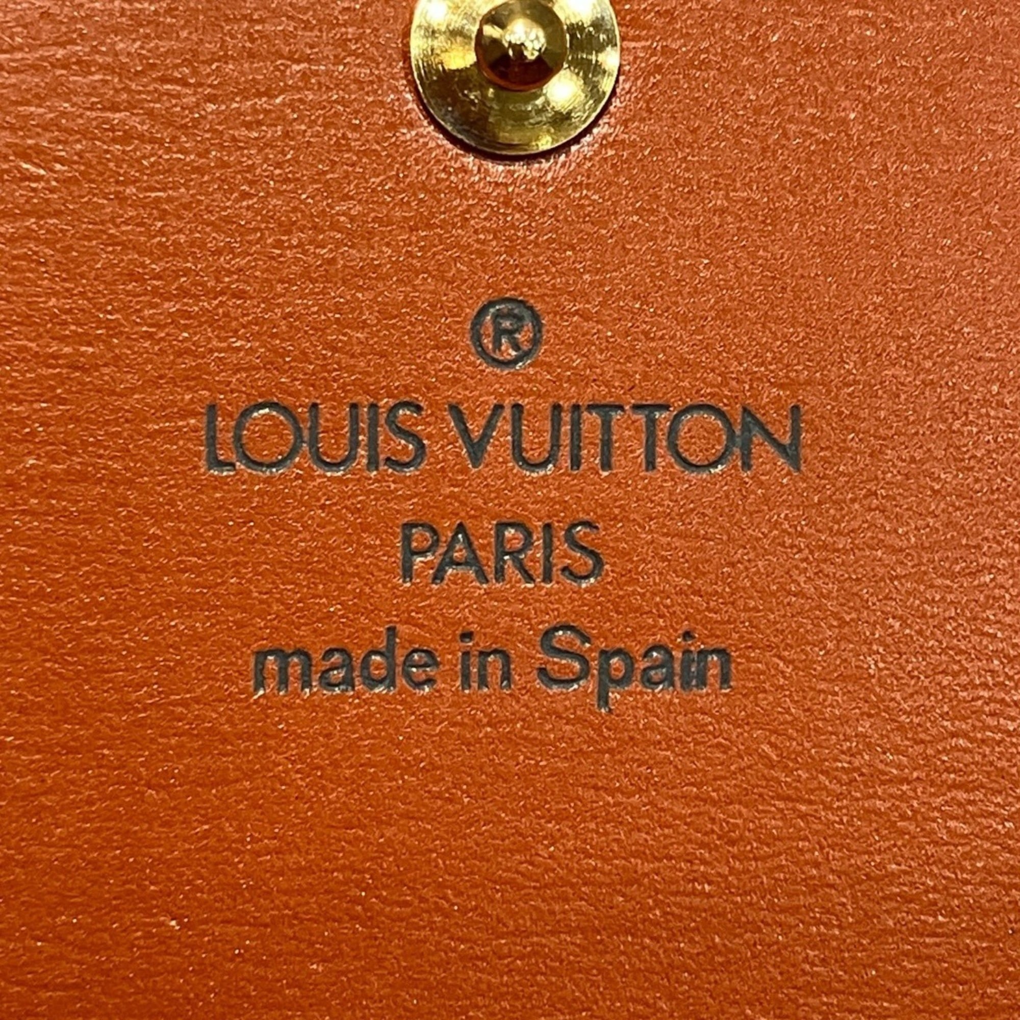 Louis Vuitton Brown Leather Long Wallet (Bi-Fold) (Pre-Owned)