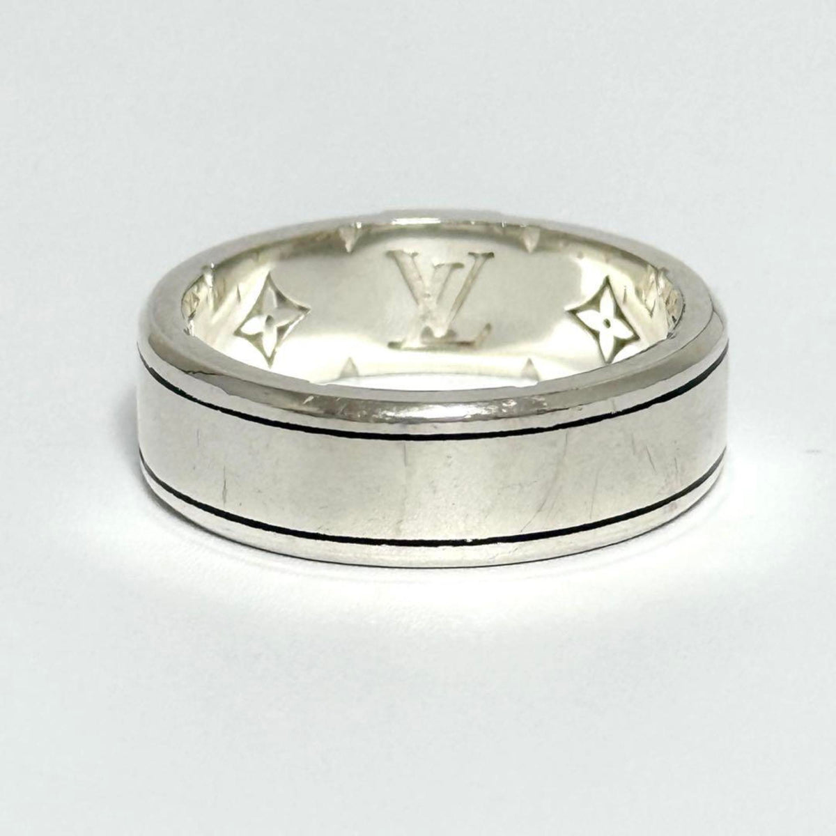 Louis Vuitton Silver Silver 925 Band Ring (Pre-Owned)
