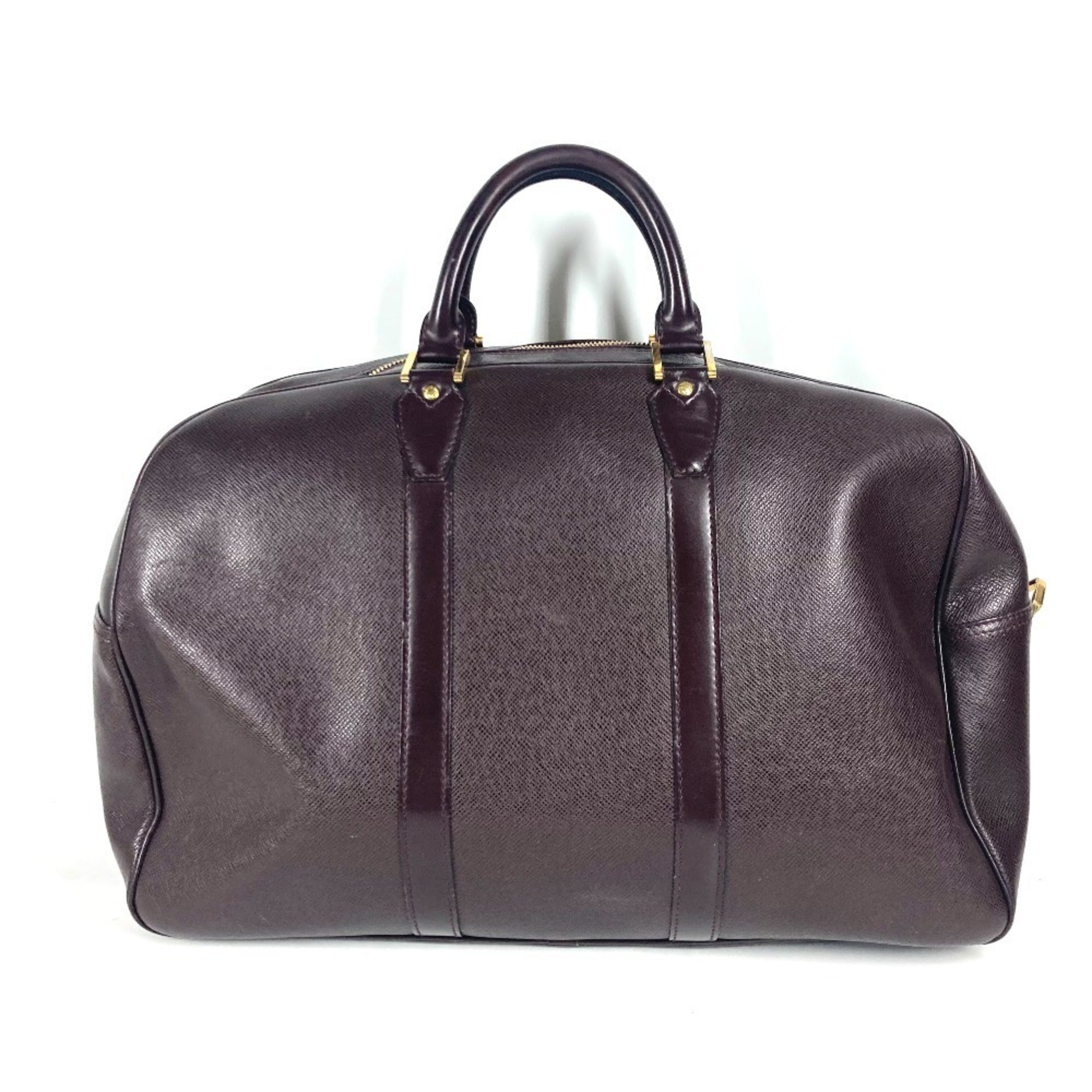Louis Vuitton Acajou Taiga Leather Boston Bag Handbag (Pre-Owned)