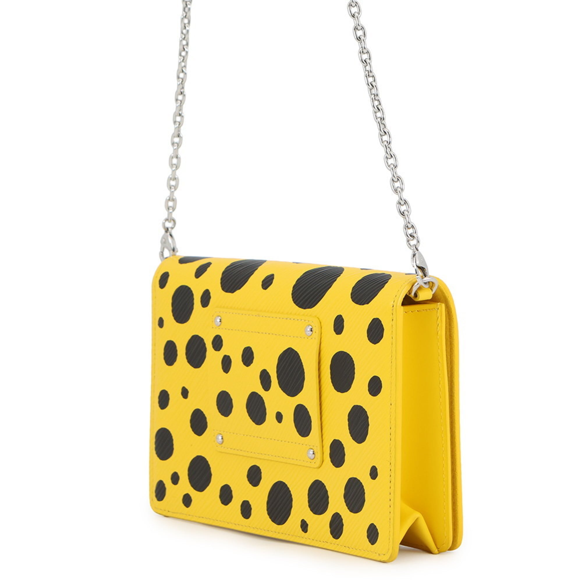 Louis Vuitton Noir Yellow Epi Leather Chain/Shoulder Wallet (Pre-Owned)