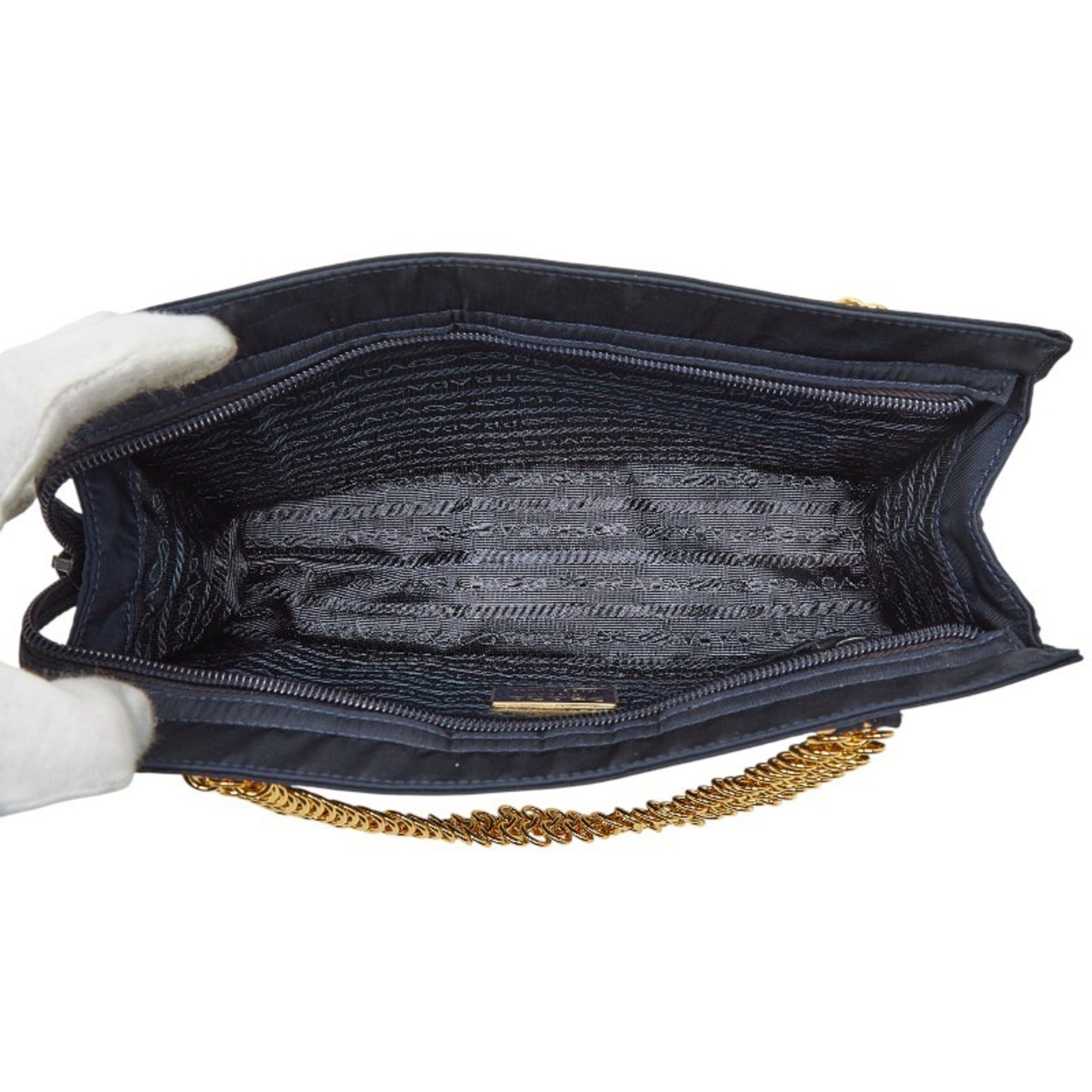 Prada Navy Nylon Handbag (Pre-Owned)