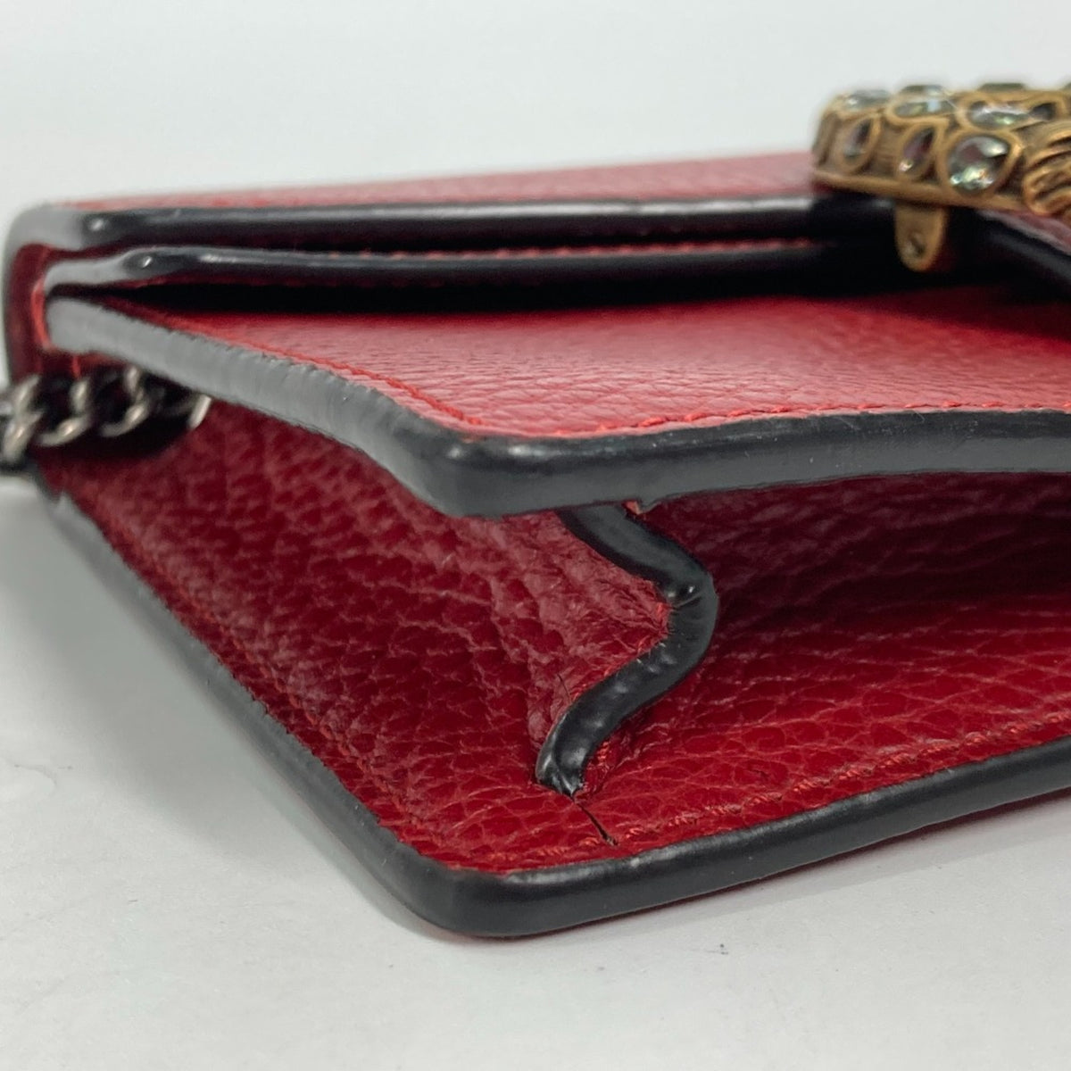Gucci Red Leather Shoulder Bag (Pre-Owned)