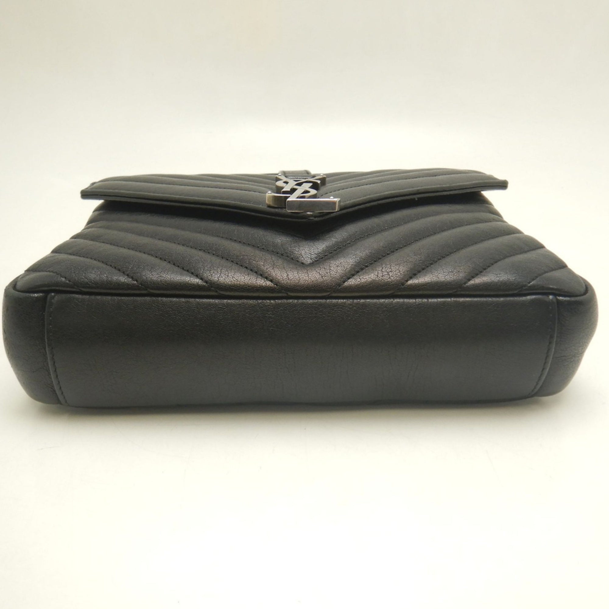 Yves Saint Laurent Black Leather Handbag School Bag (Pre-Owned)