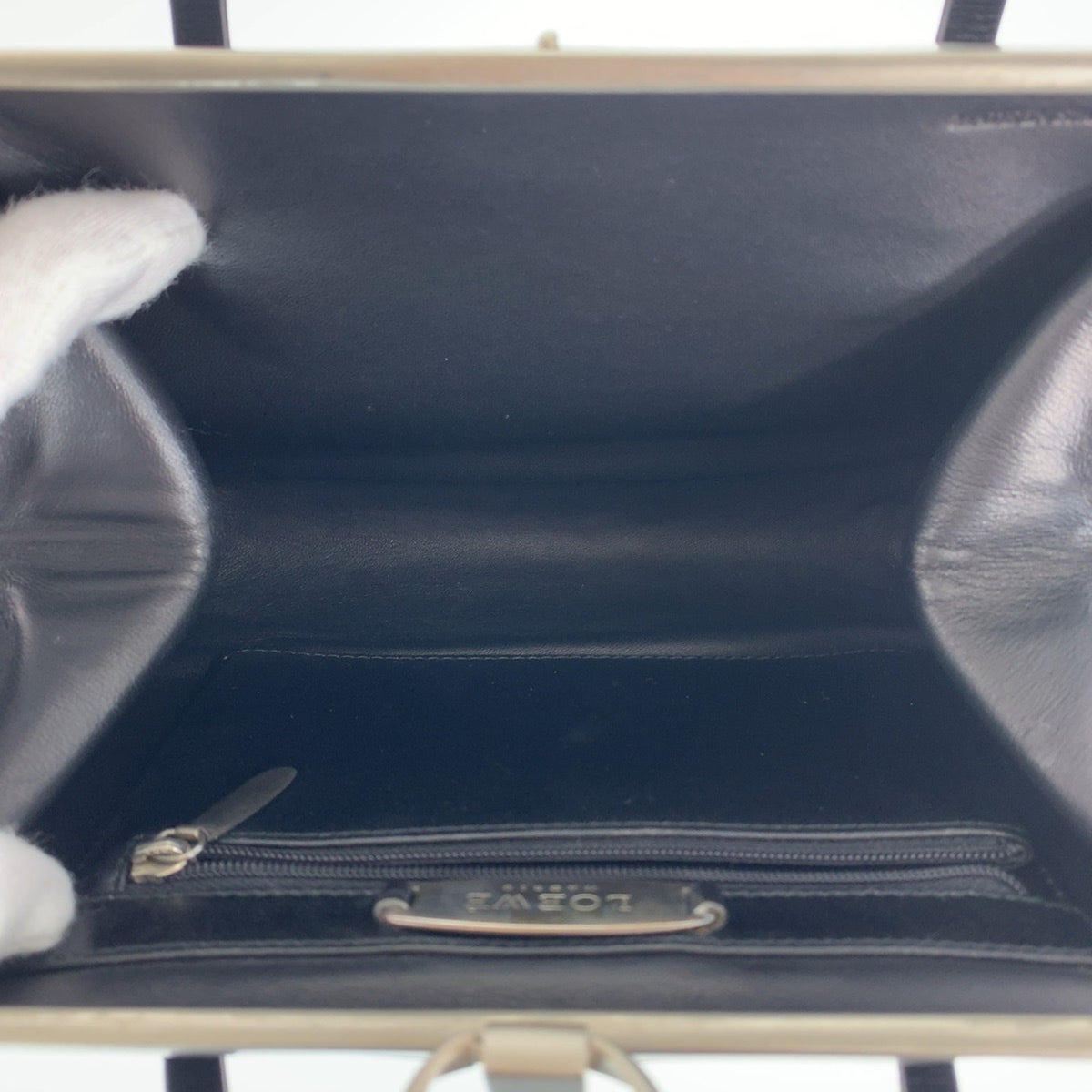 Loewe Black Leather Handbag Shoulder Bag Tote Bag (Pre-Owned)