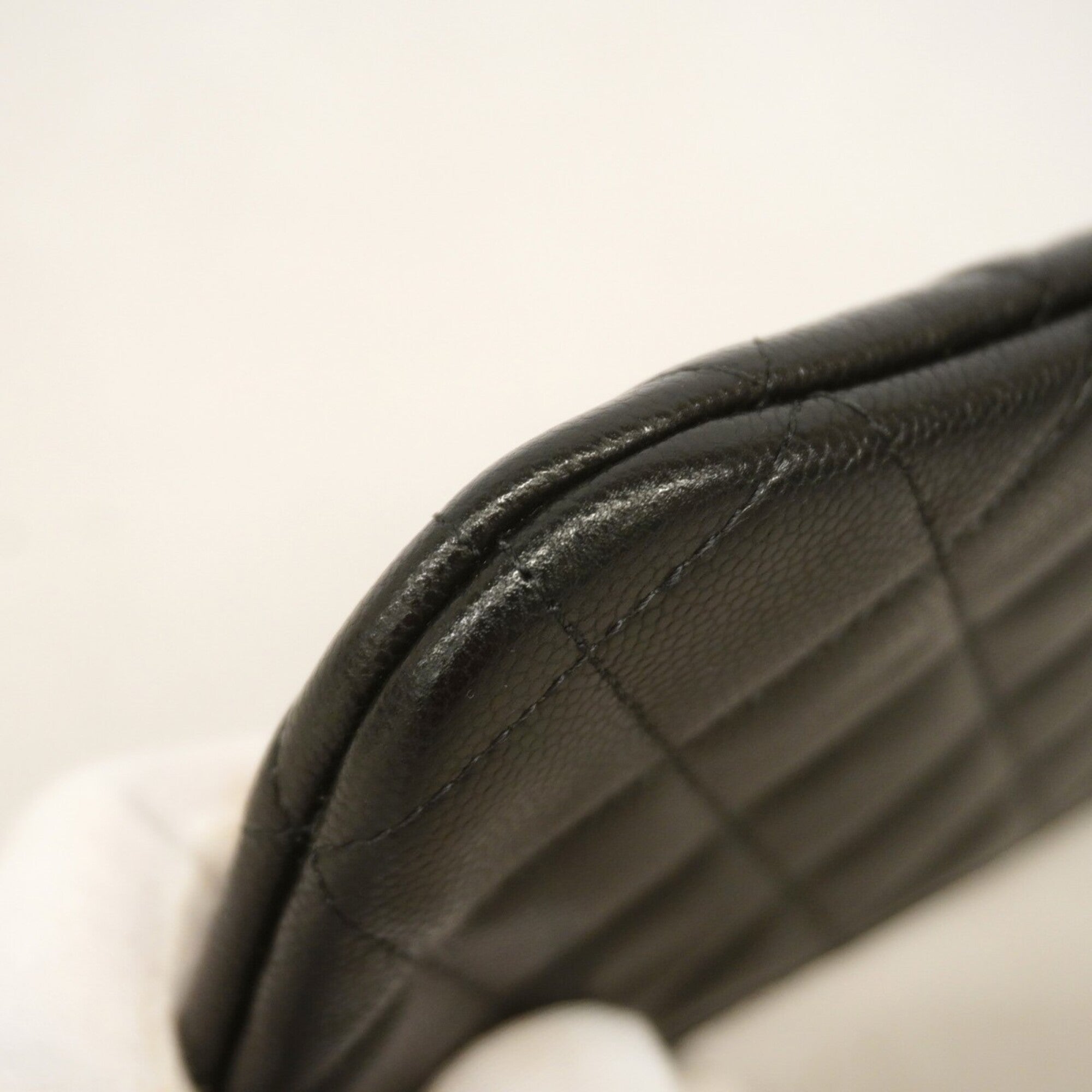 Chanel Black Grained Calfskin Coin Purse/Coin Case (Pre-Owned)