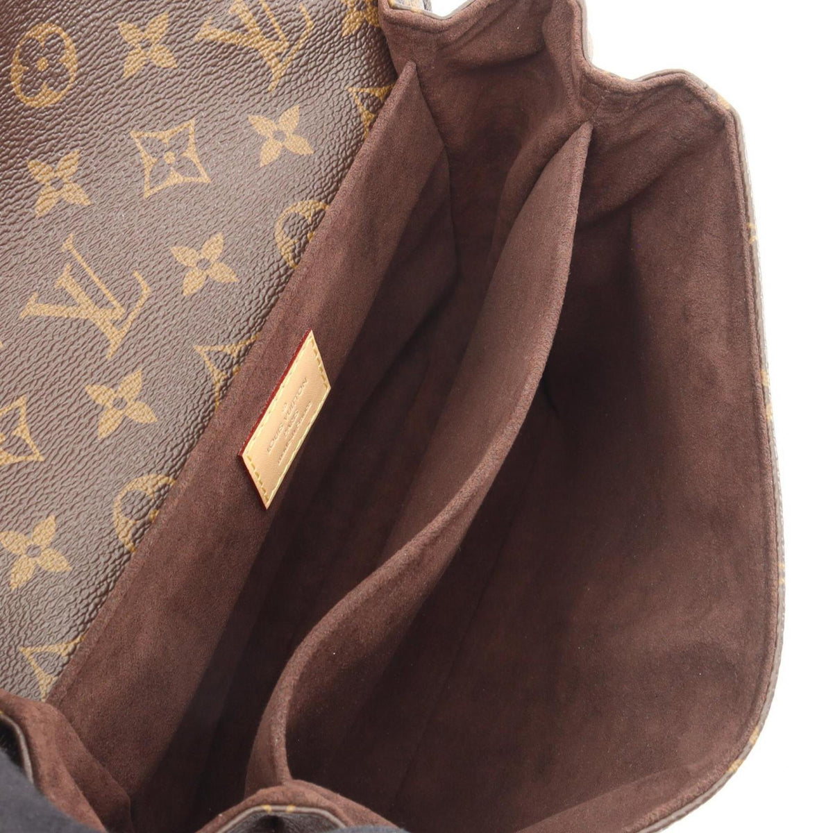 Louis Vuitton Brown Coated Canvas Leather Handbag Pochette (Pre-Owned)
