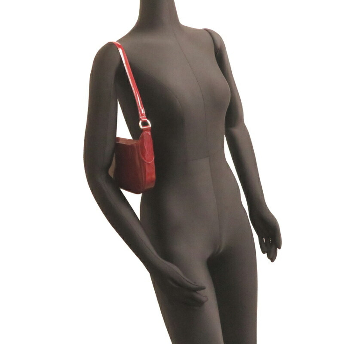 Cartier Bordeaux Patent Leather Handbag (Pre-Owned)