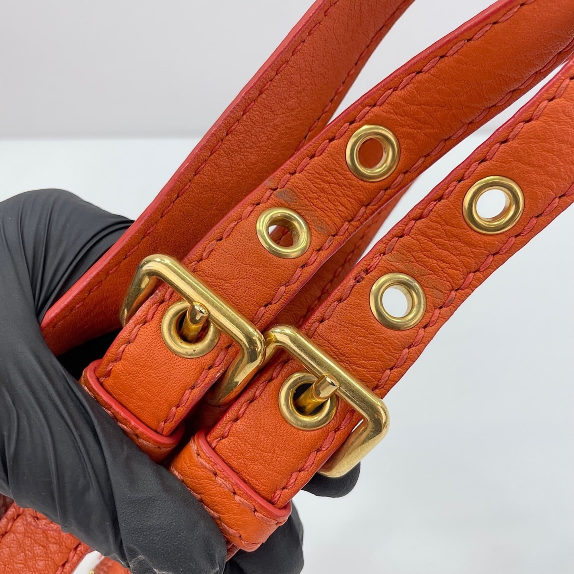 Miu Miu Orange Handbag Shoulder Bag (Pre-Owned)