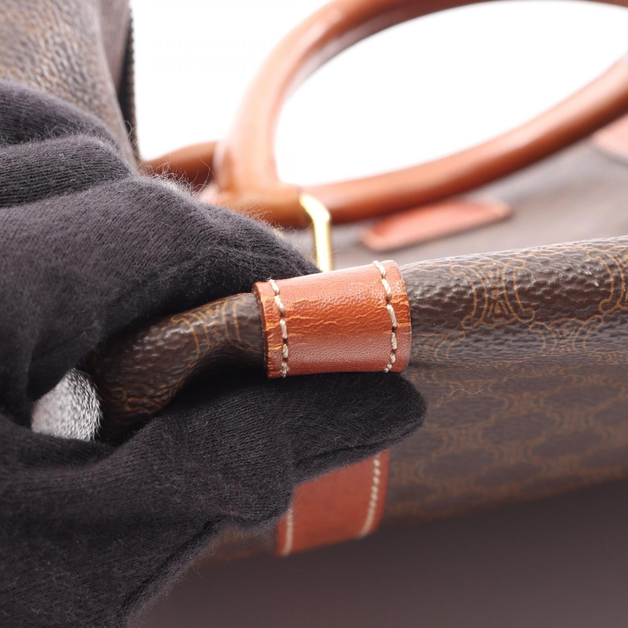 Celine Brown Coated Canvas Pvc Leather Handbag Tote Bag (Pre-Owned)
