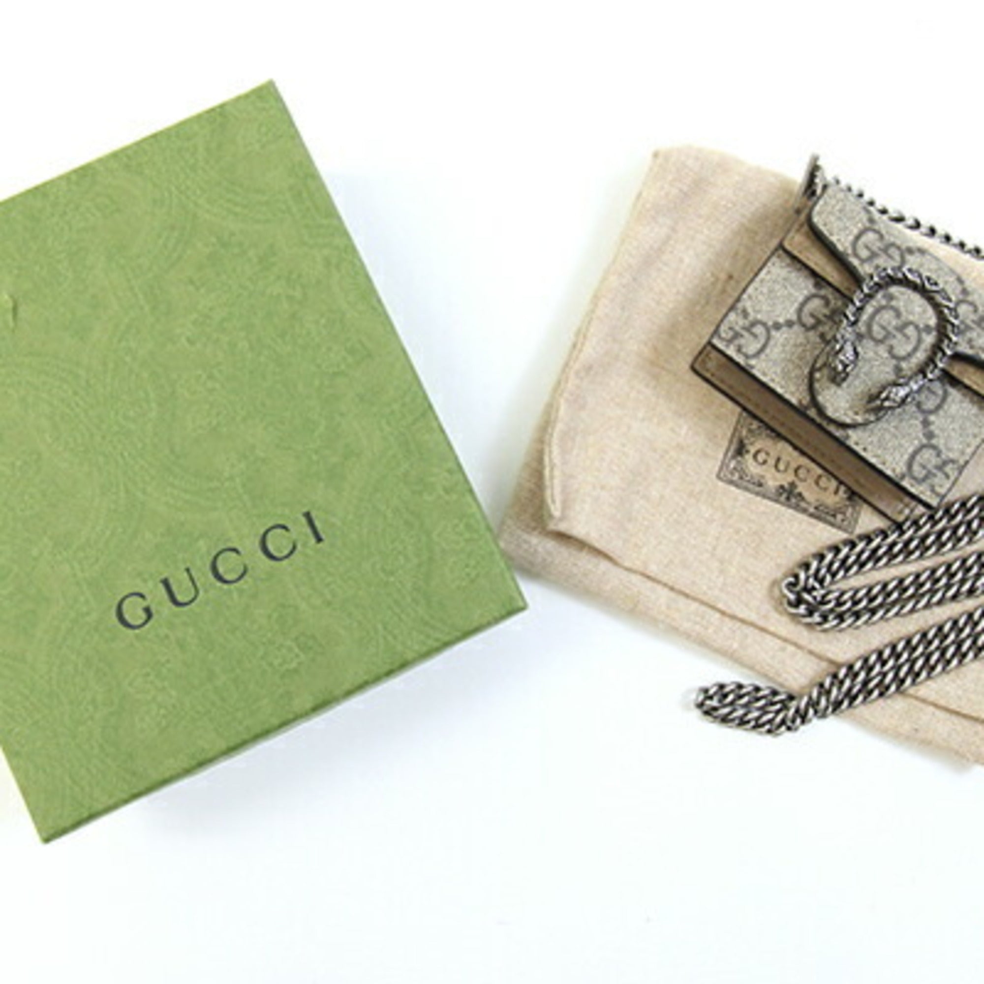 Gucci Beige Pvc Leather Pouch (Pre-Owned)