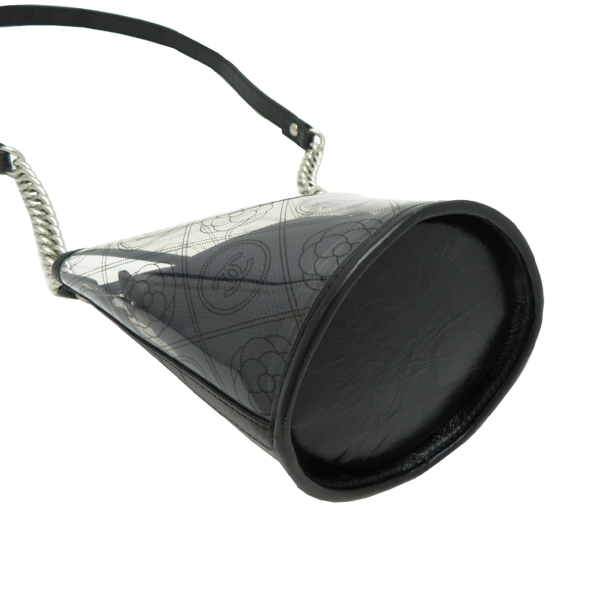 Chanel Black Vinyl Shoulder Bag (Pre-Owned)